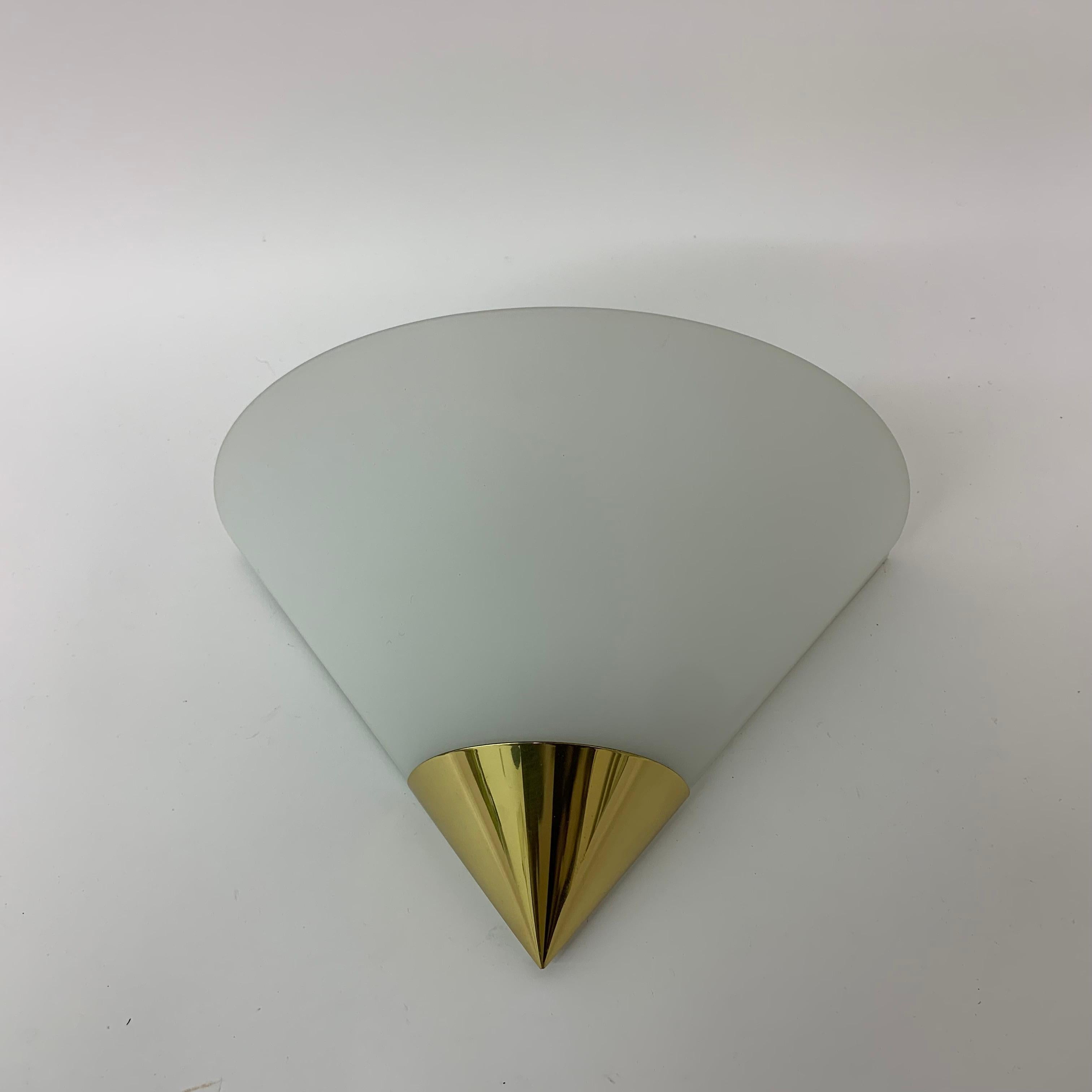 German Mid-Century Design Glashutte Limburg Wall Lamp, 1970’s For Sale