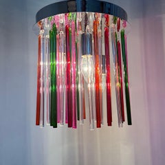 Mid-century design glass ceiling lamp , 1970s