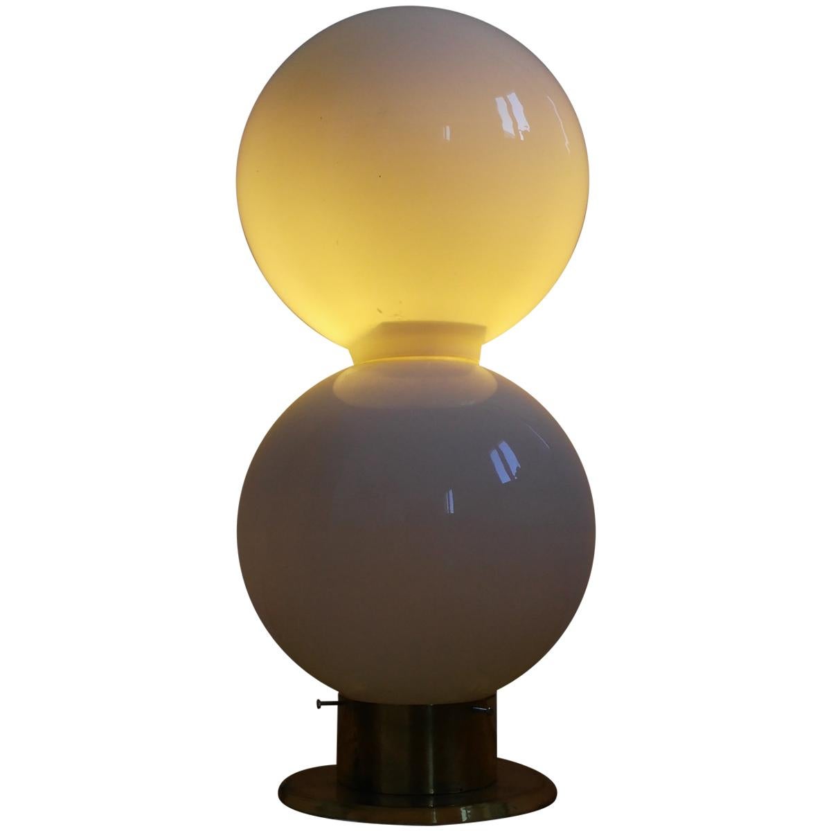 Midcentury Design Glas Stehlampe:: 1970er Jahre