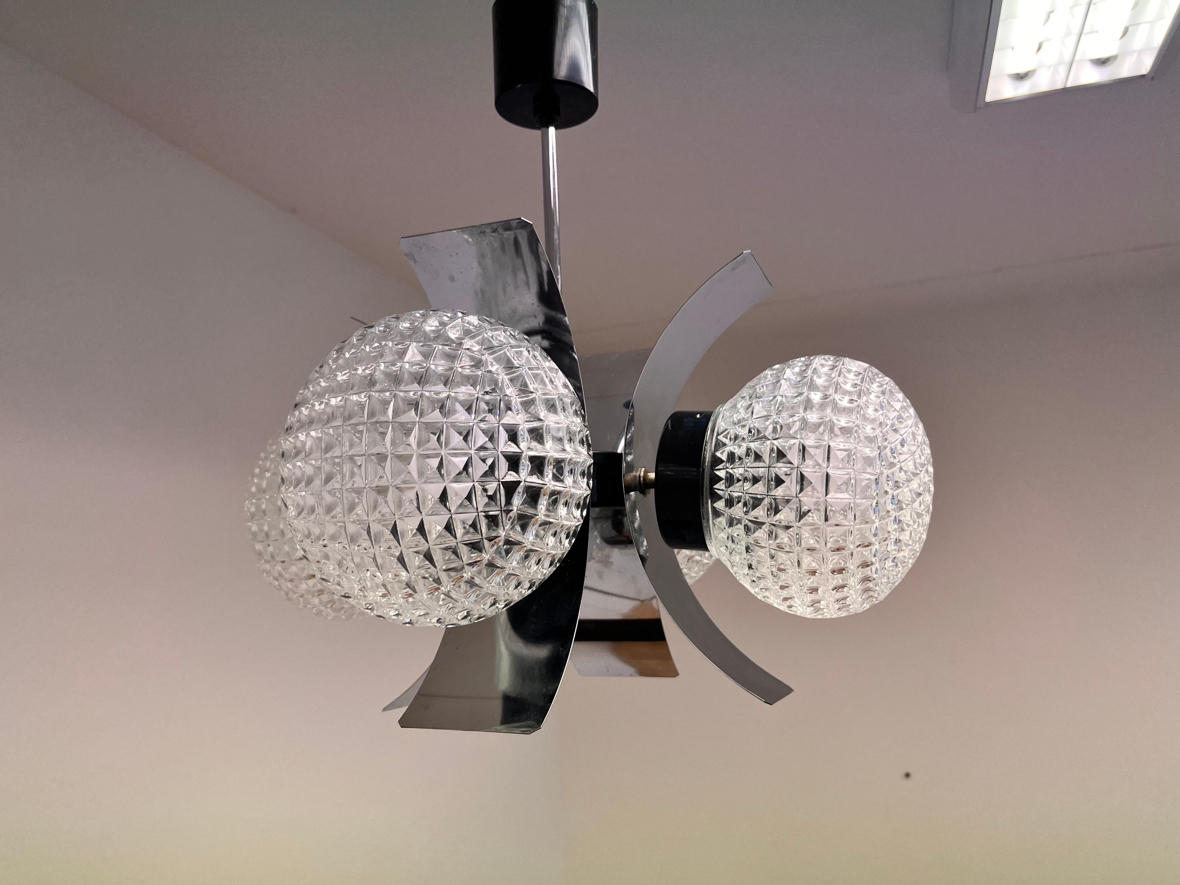 Vetro Ciondolo in vetro di design di metà secolo - Anni '70 / Cecoslovacchia in vendita