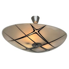 Mid-century design glass pendant by Napako, Czechoslovakia, 1970s.