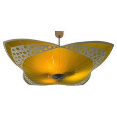 Lámpara colgante de cristal de diseño de mediados de siglo, de Napako, Checoslovaquia, década de los 70.