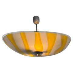 Mid-century design glass pendant by Napako, Czechoslovakia, 1970s.