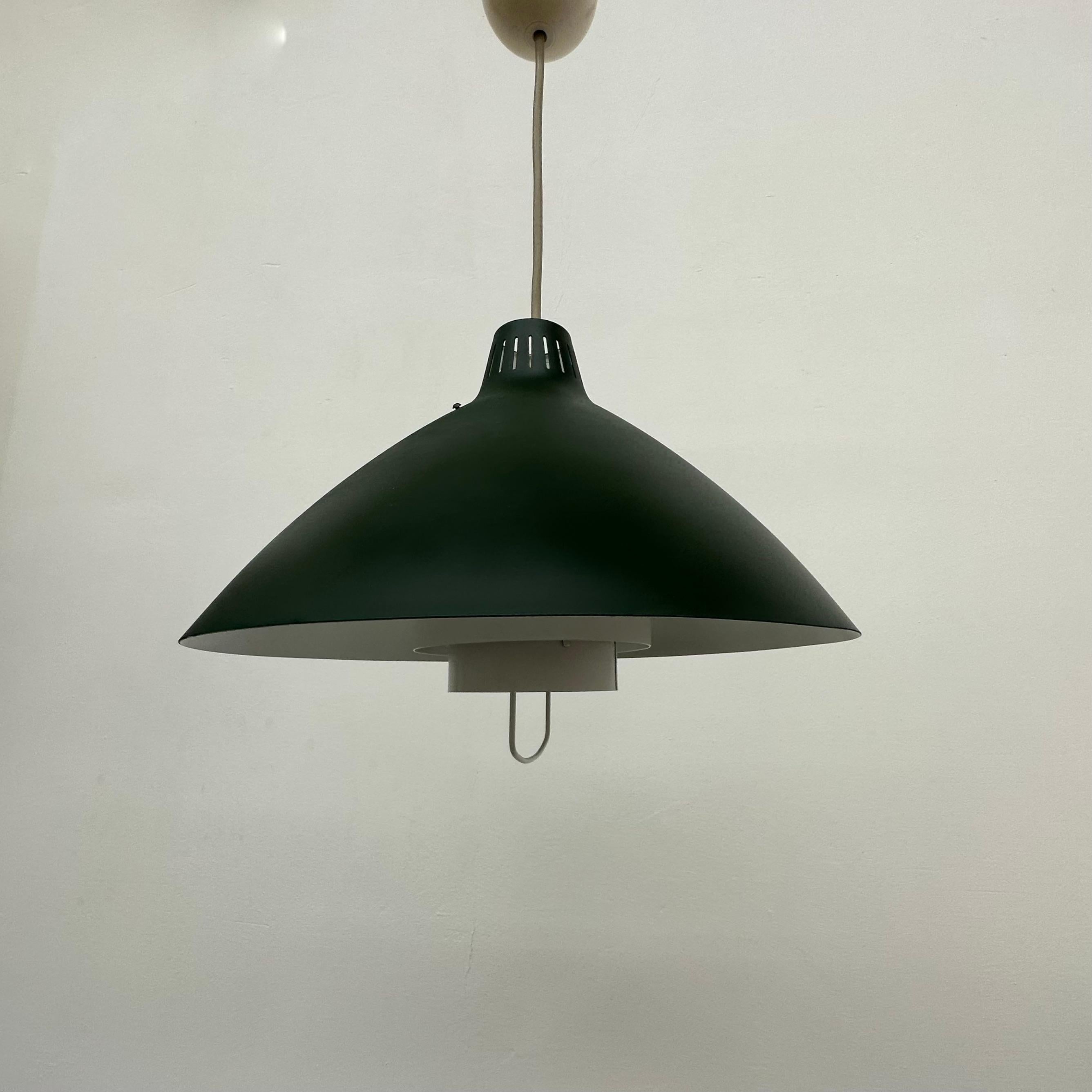 Mid Century design green hanging lamp , 1960’s For Sale 6