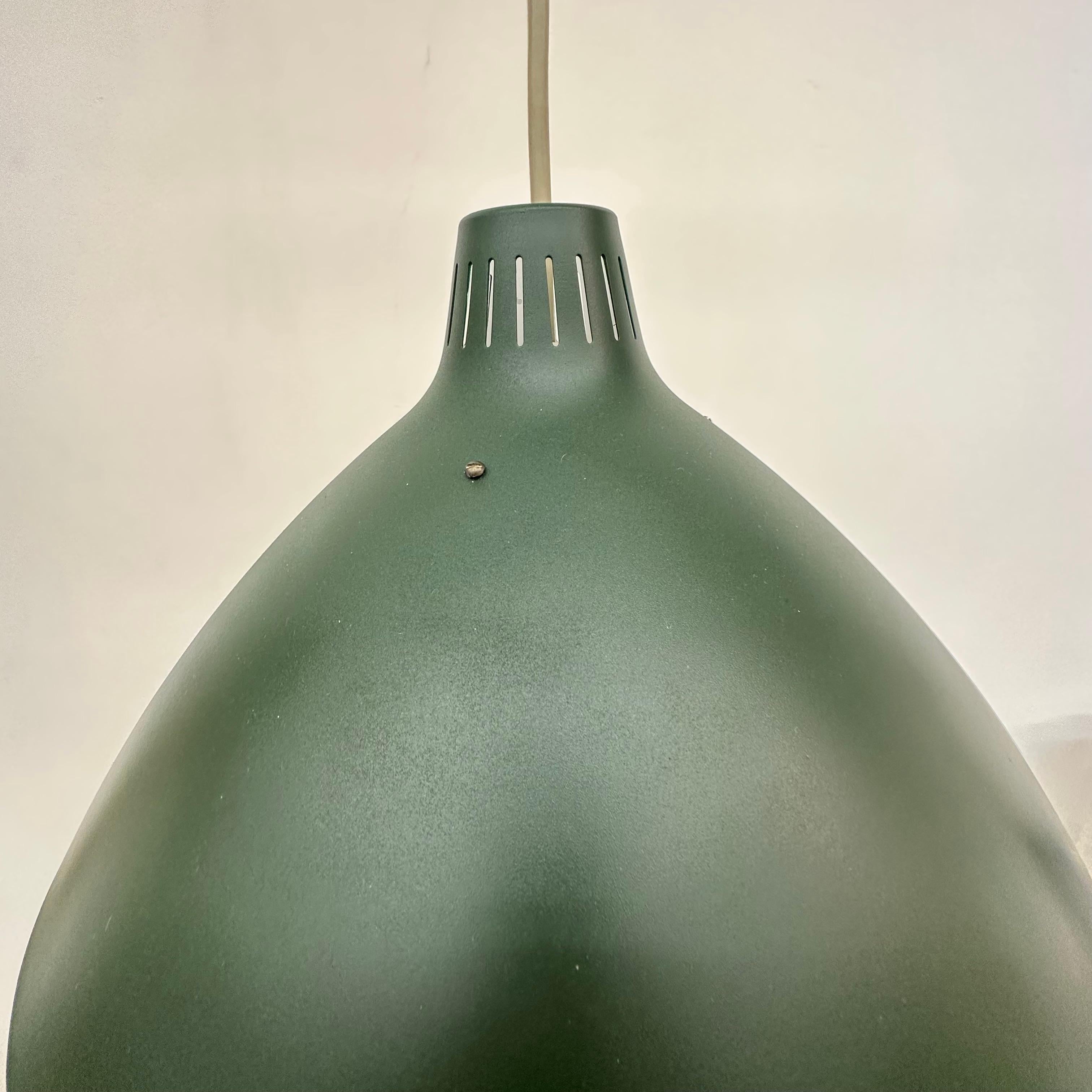 Mid Century design green hanging lamp , 1960’s For Sale 12