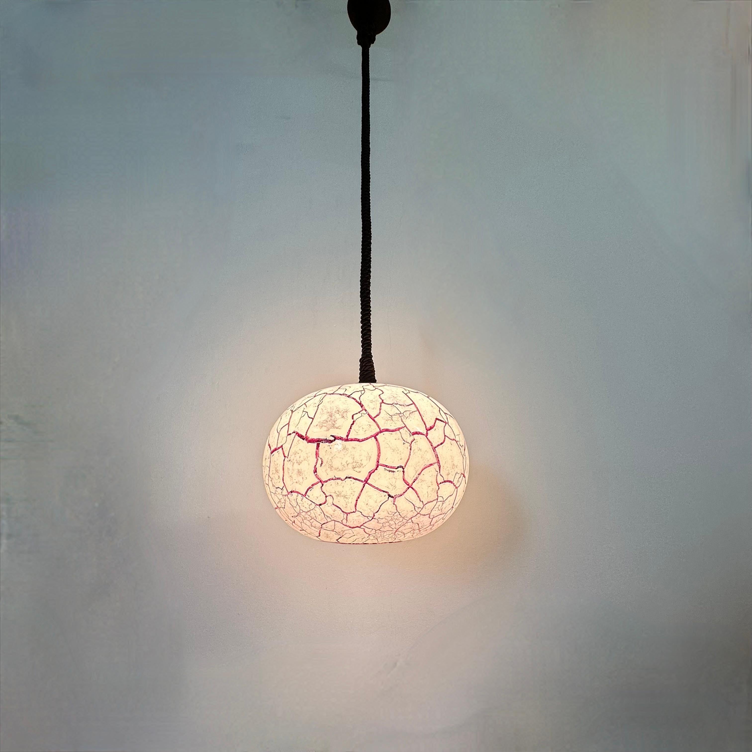 Vetro Lampada a sospensione dal design di metà secolo, anni '70 in vendita