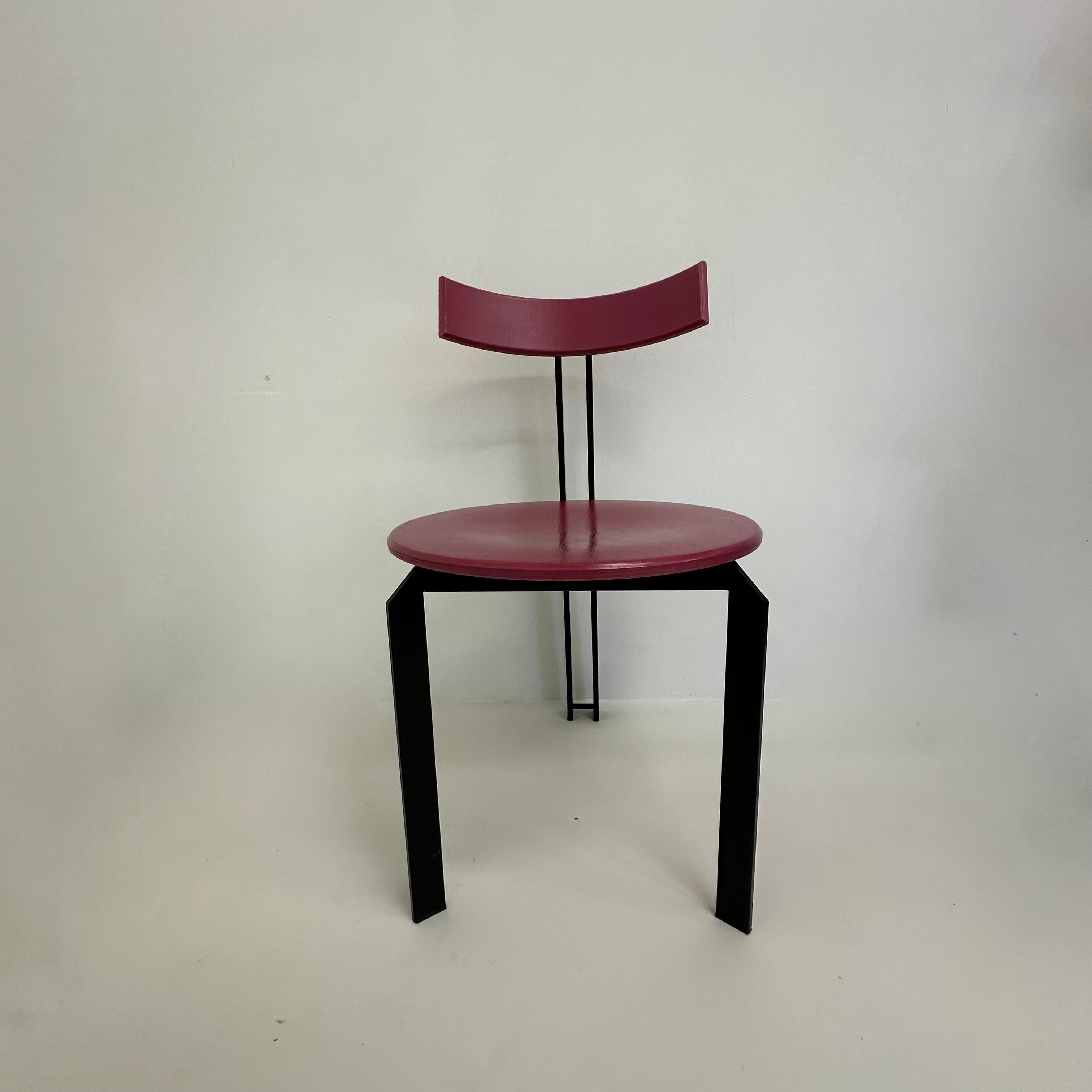 Mid-century design Harvink zeta dining chair , 1980’s In Good Condition For Sale In Delft, NL