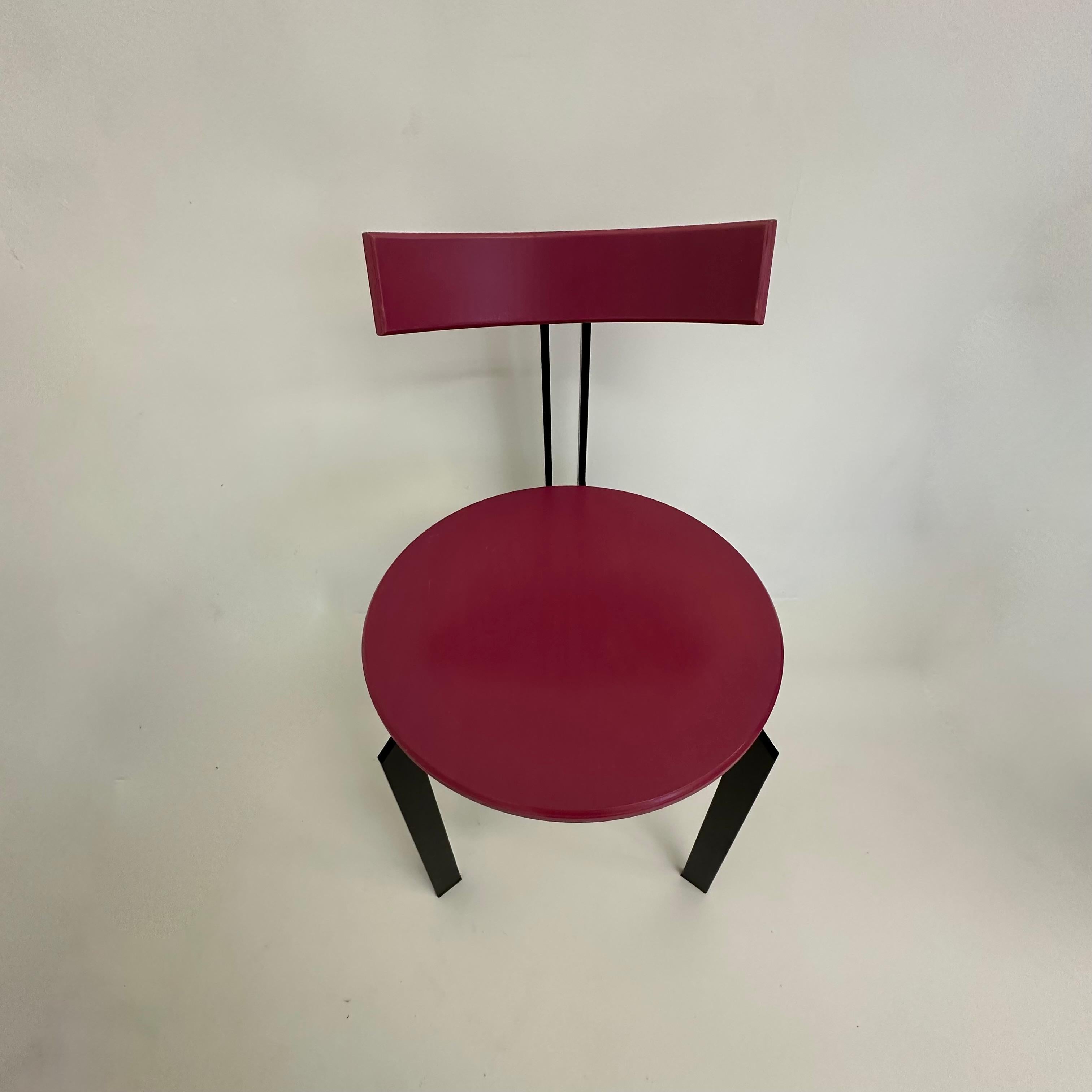 Metal Mid-century design Harvink zeta dining chair , 1980’s For Sale