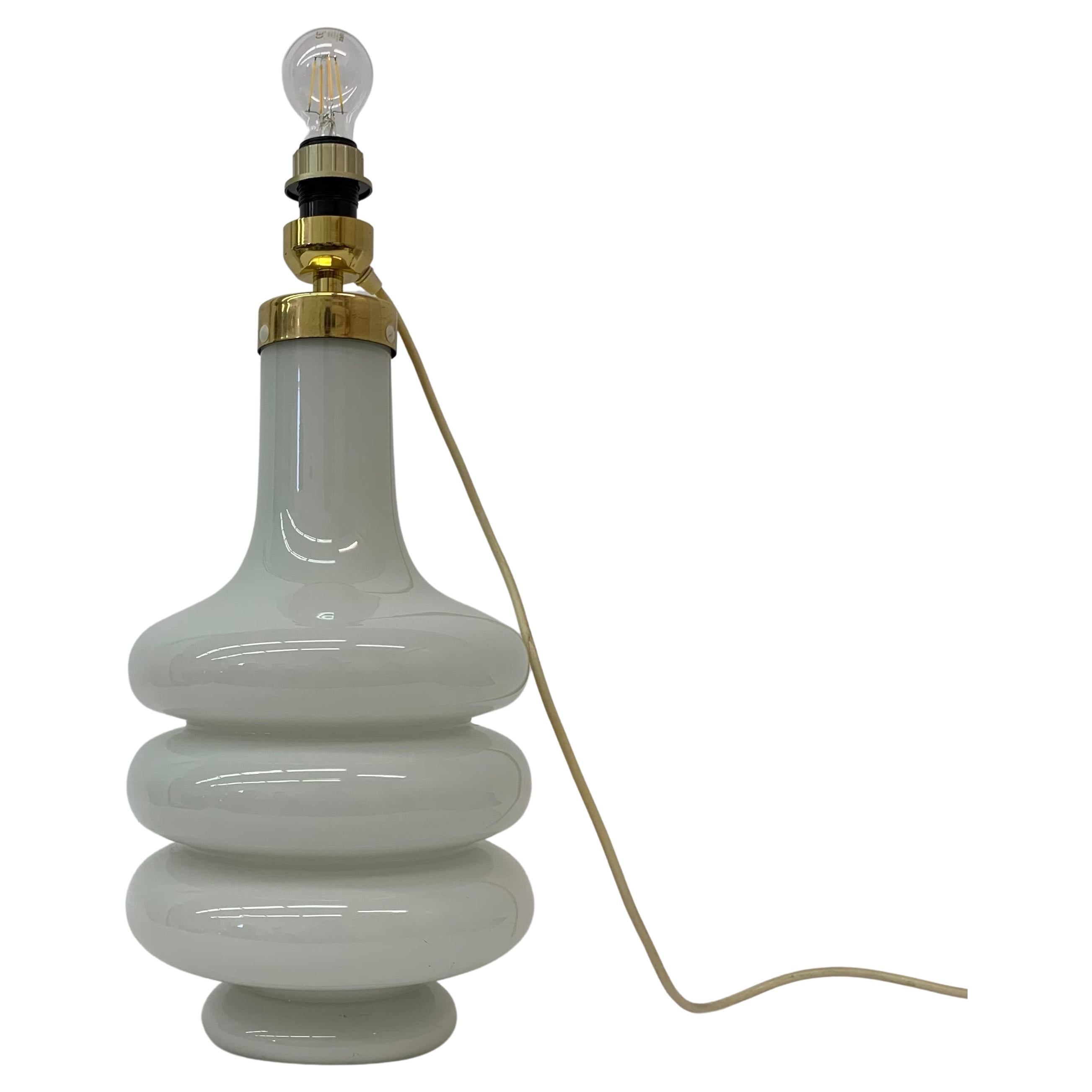 Lampadaire / lampe de table en verre éclairé, design du milieu du siècle, années 1970