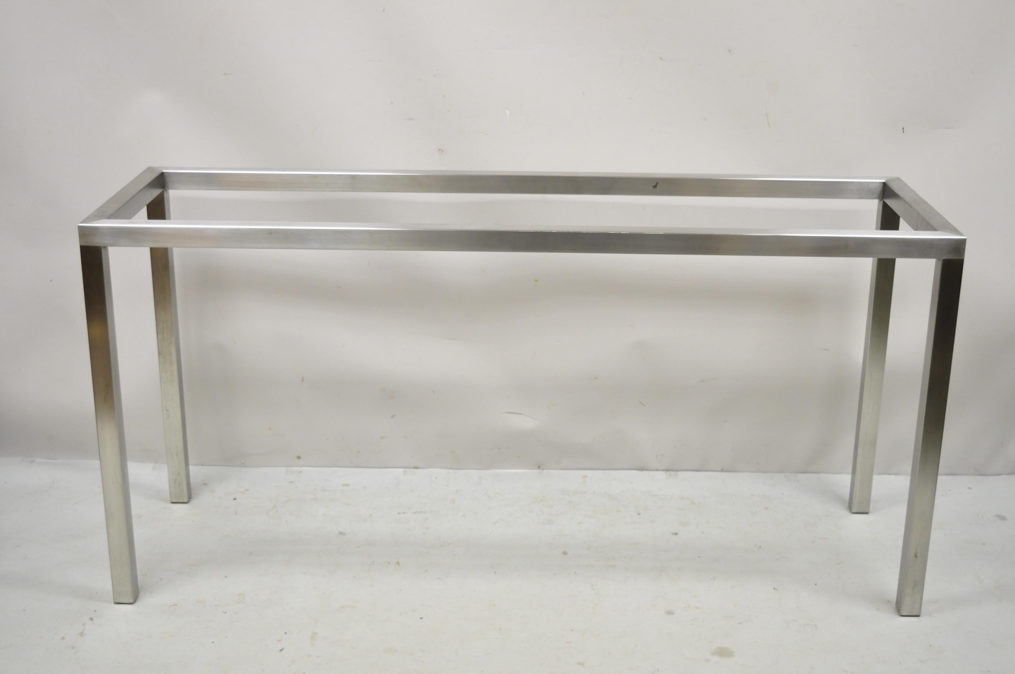 Mid Century Design Institute of America Steel Metal Long Console Sofa Hall Table For Sale 4