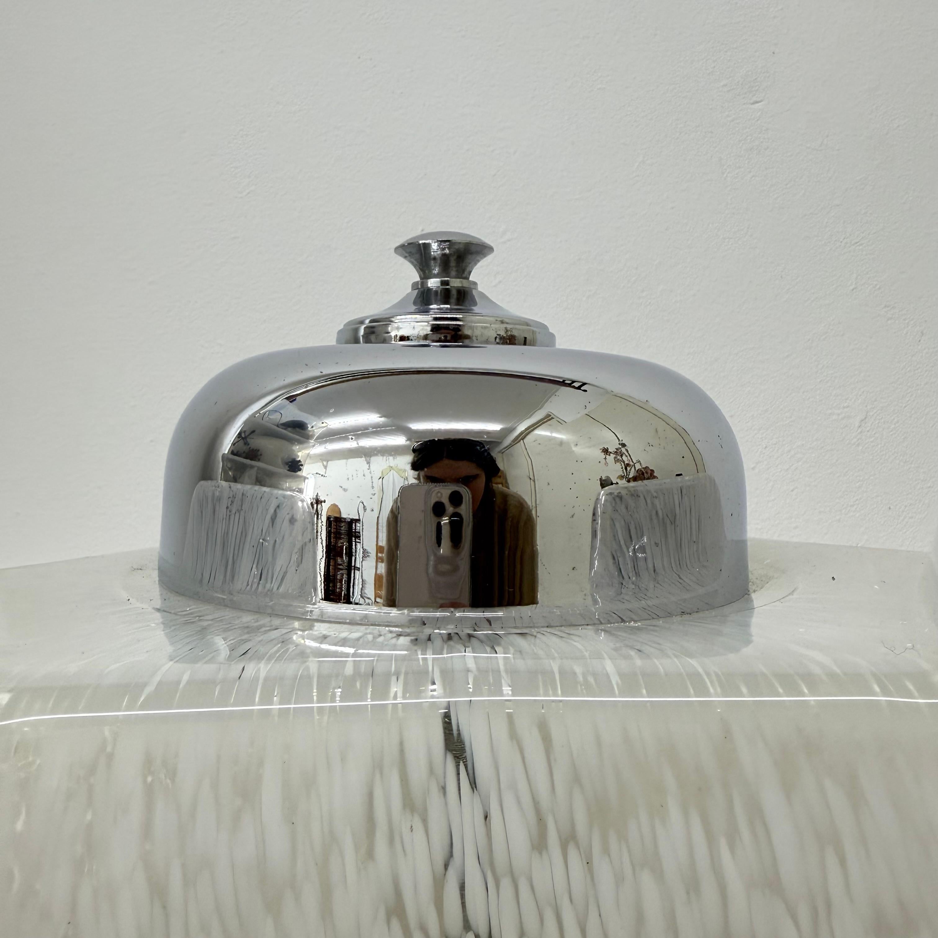 Lampadaire/lampe de table italienne en verre du milieu du siècle dernier, Carlo Nason pour Mazzega en vente 8