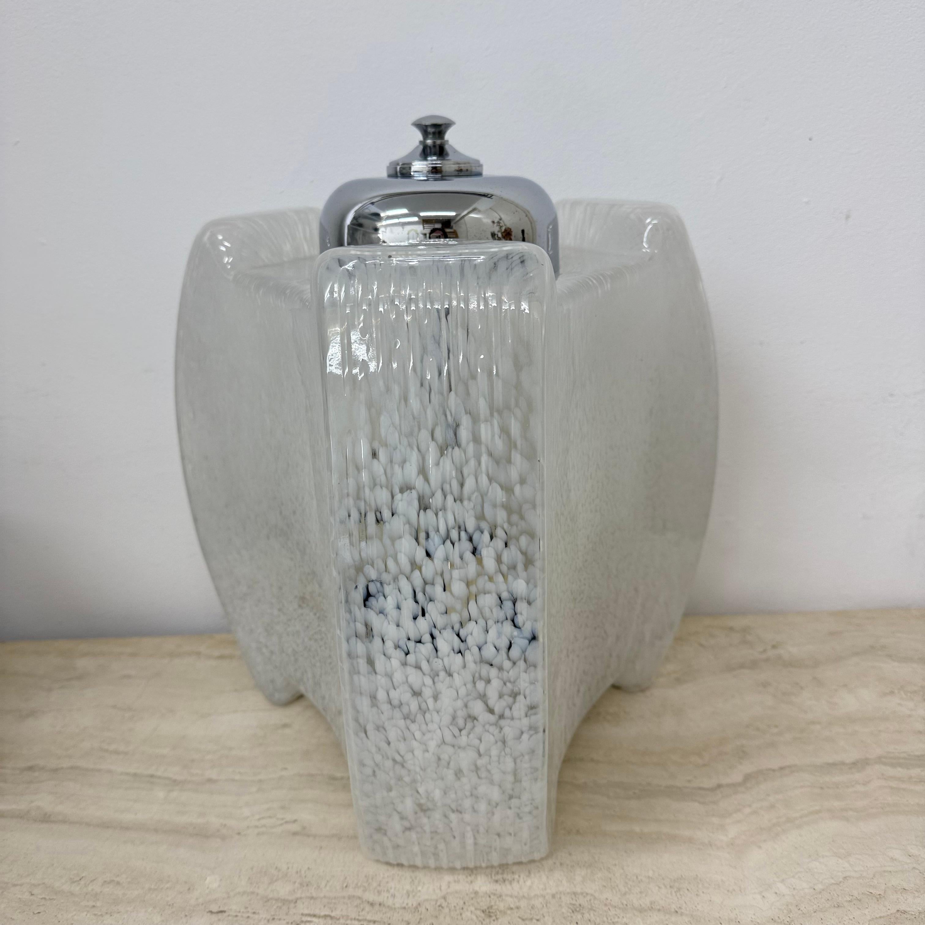 Fin du 20e siècle Lampadaire/lampe de table italienne en verre du milieu du siècle dernier, Carlo Nason pour Mazzega en vente