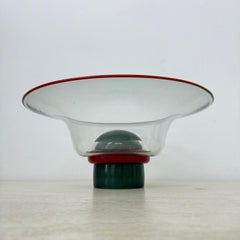 Ciotola in vetro di design di metà secolo di Progetti, anni '80