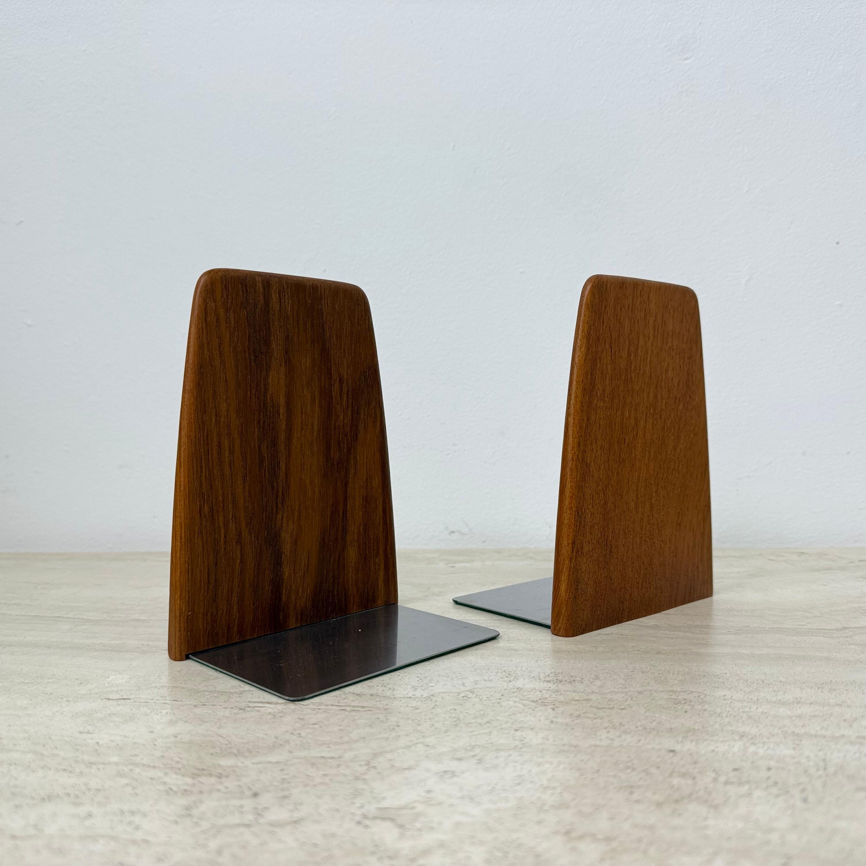 Mid century design kai kristiansen bookends teak wood , 1960s 4