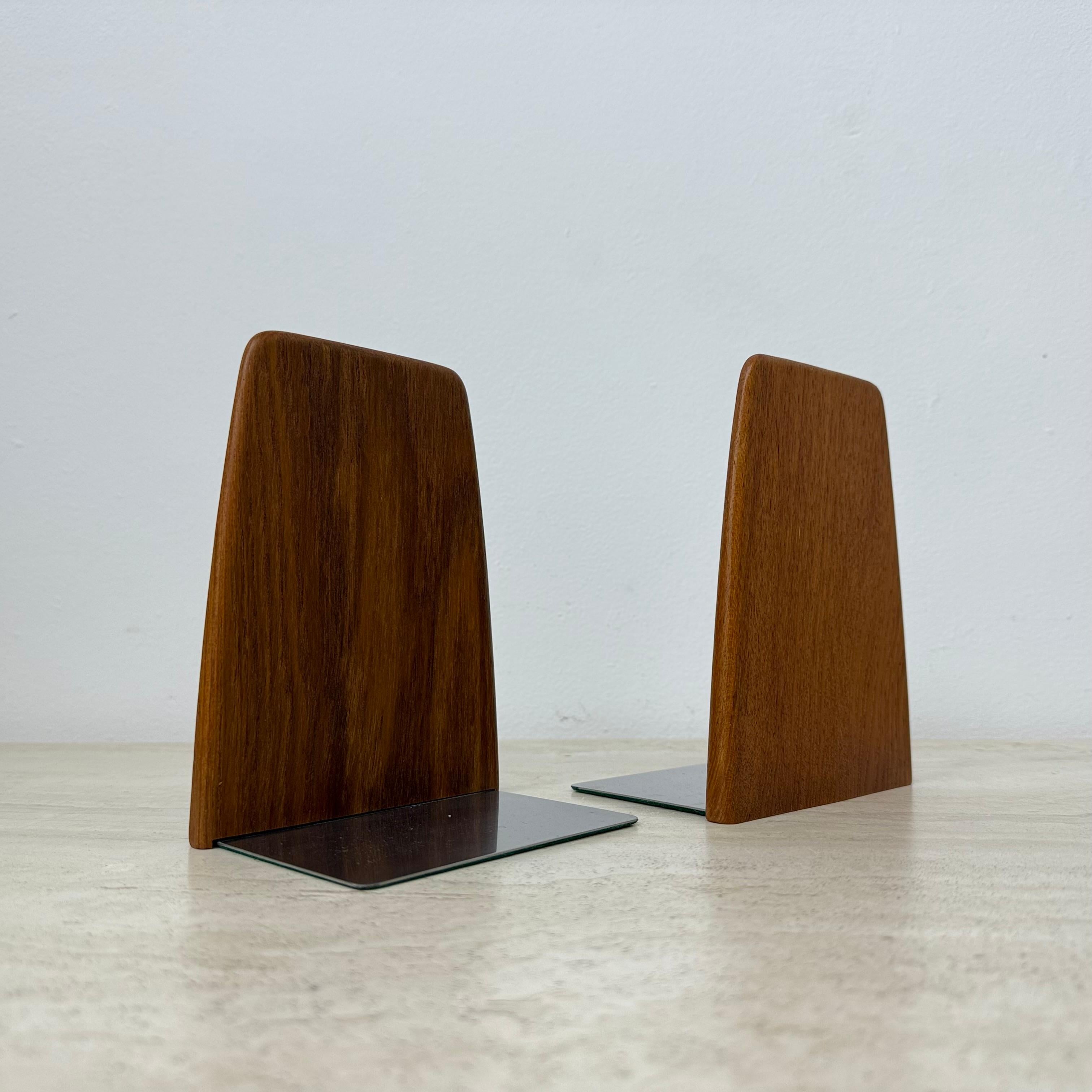 Mid century design kai kristiansen bookends teak wood , 1960s 5