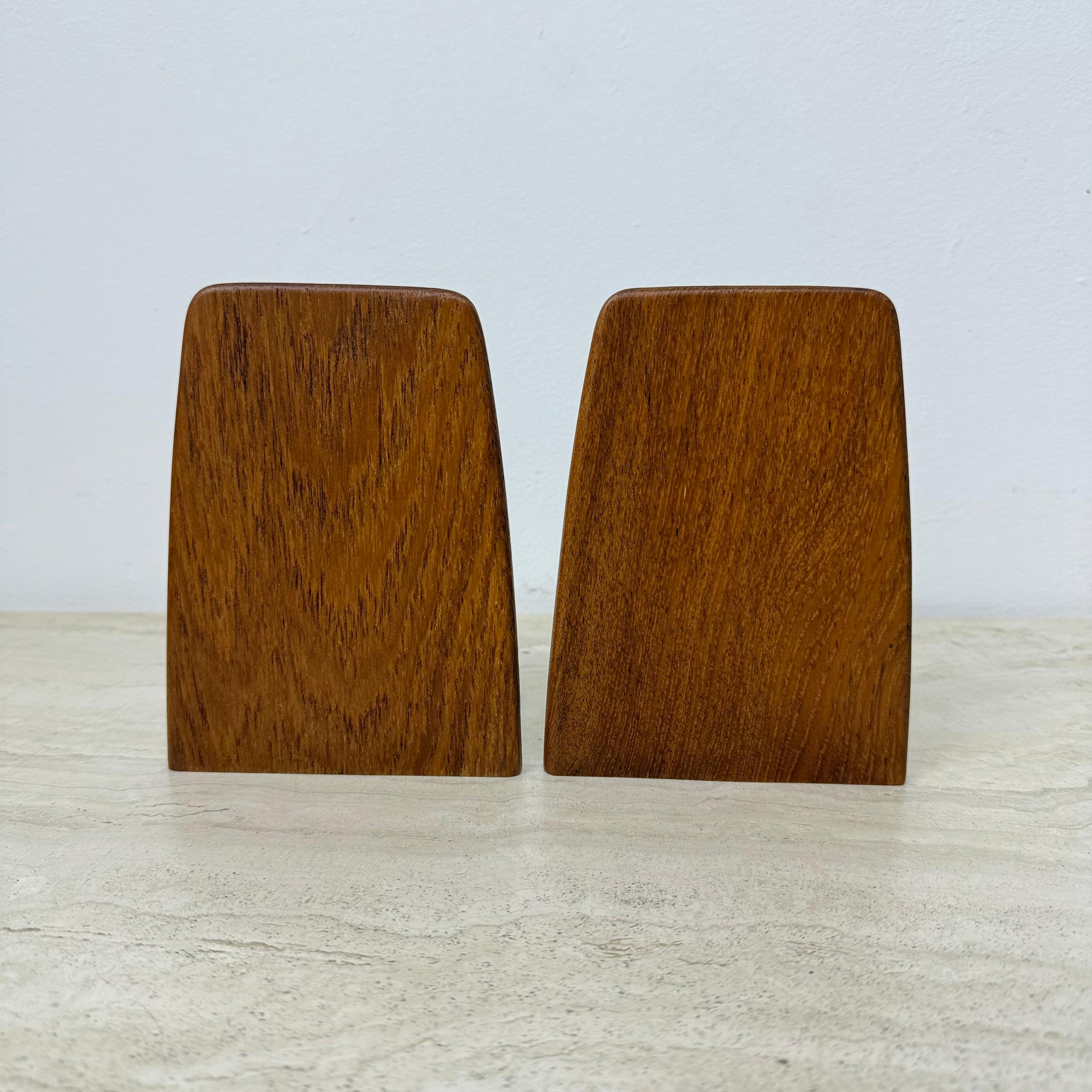 Mid century design kai kristiansen bookends teak wood , 1960s 1