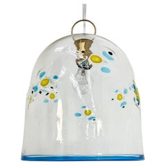 Lampe suspendue en verre La Murrina, design du milieu du siècle, fleurs, années 1970, Italie