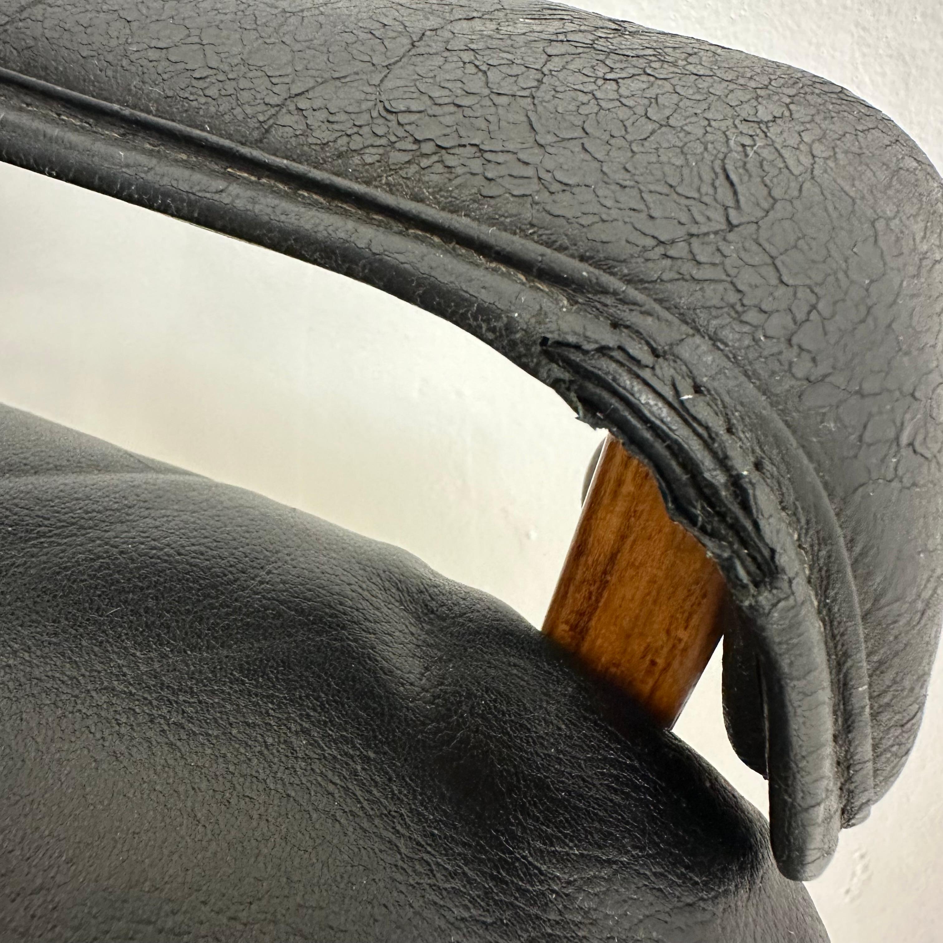 Mid-Century design leather ‘Siesta’ lounge chair by Ingmar Relling for Westnofa 9