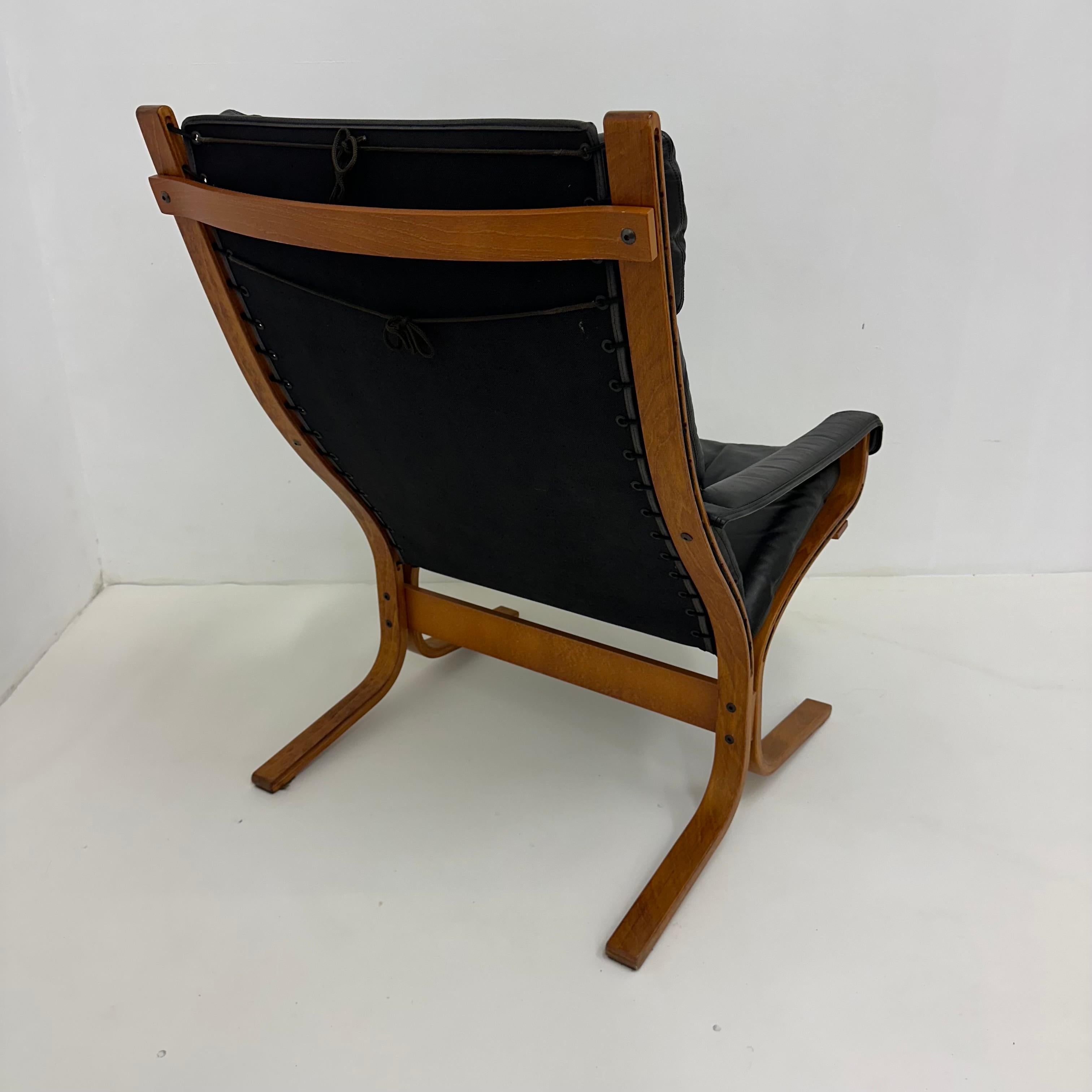 Mid-Century design leather ‘Siesta’ lounge chair by Ingmar Relling for Westnofa 11