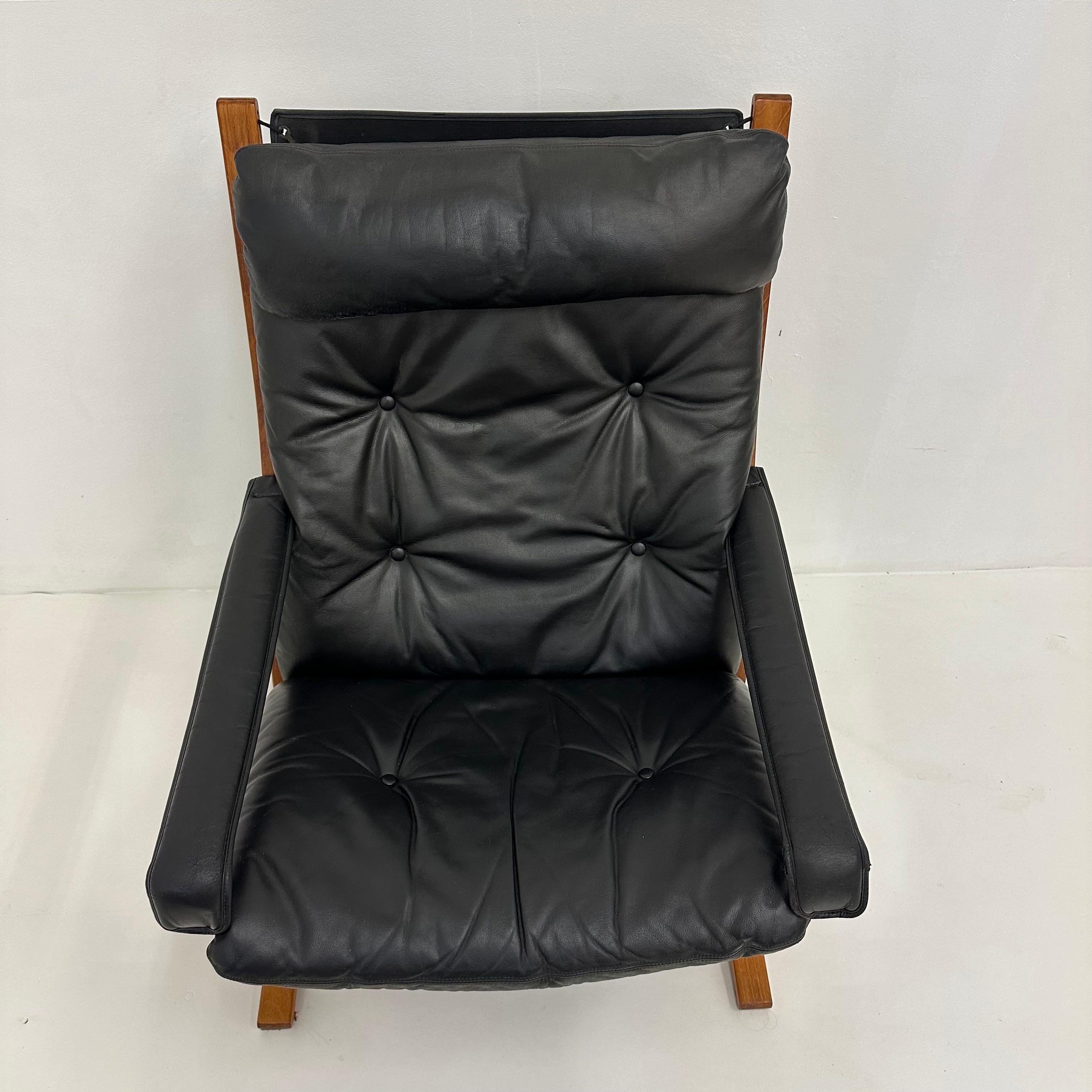 Leather Mid-Century design leather ‘Siesta’ lounge chair by Ingmar Relling for Westnofa