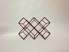 Midcentury Design Minimalist Wine Rack, 1970s