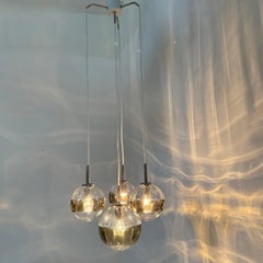 Mid-century design murano glass cascade hanging lamp , 1970s , Italy
