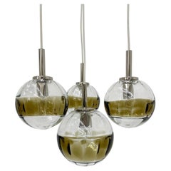 Mid-century design murano glass cascade hanging lamp , 1970s , Italy