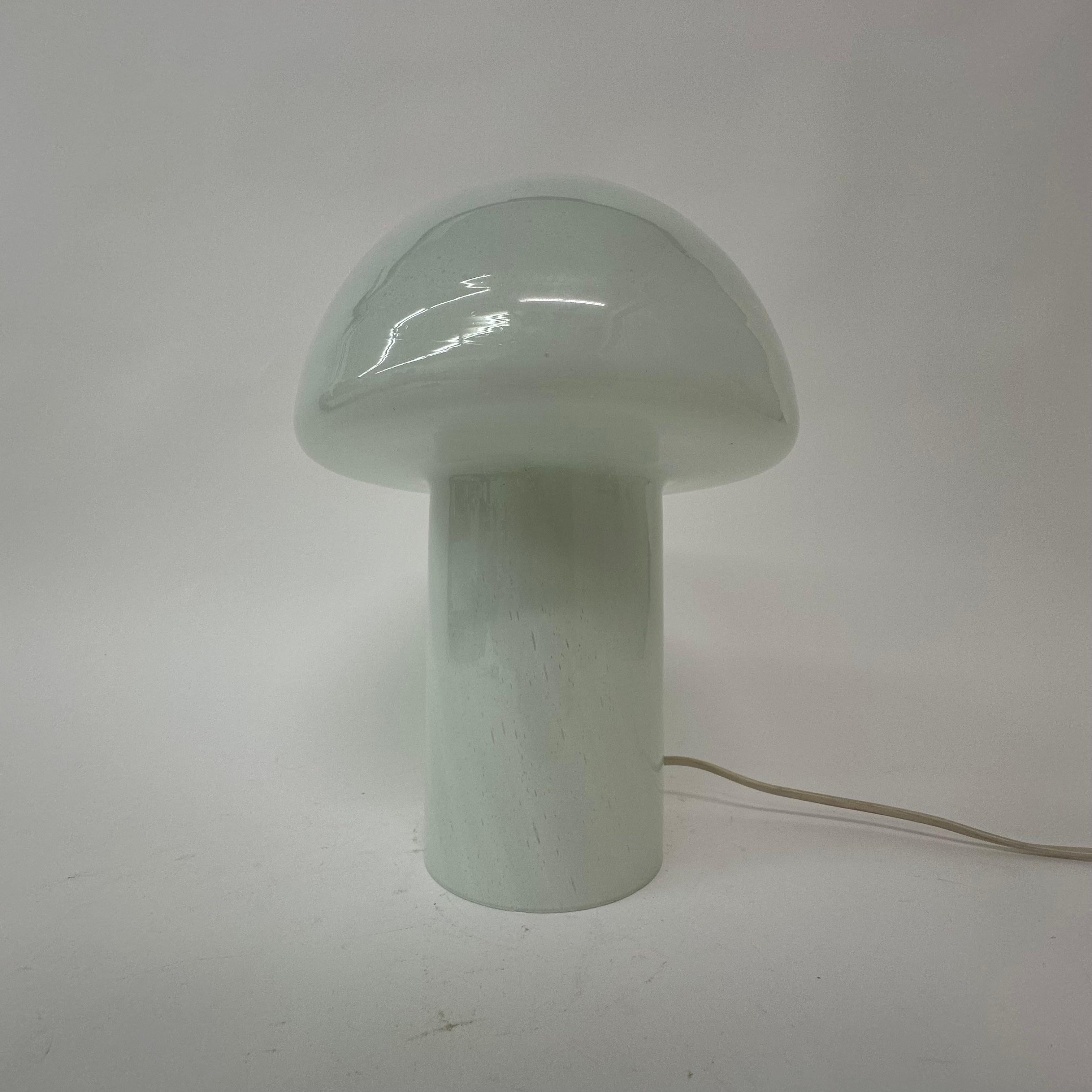 German Mid-century design mushroom glass table lamp , 1970’s For Sale
