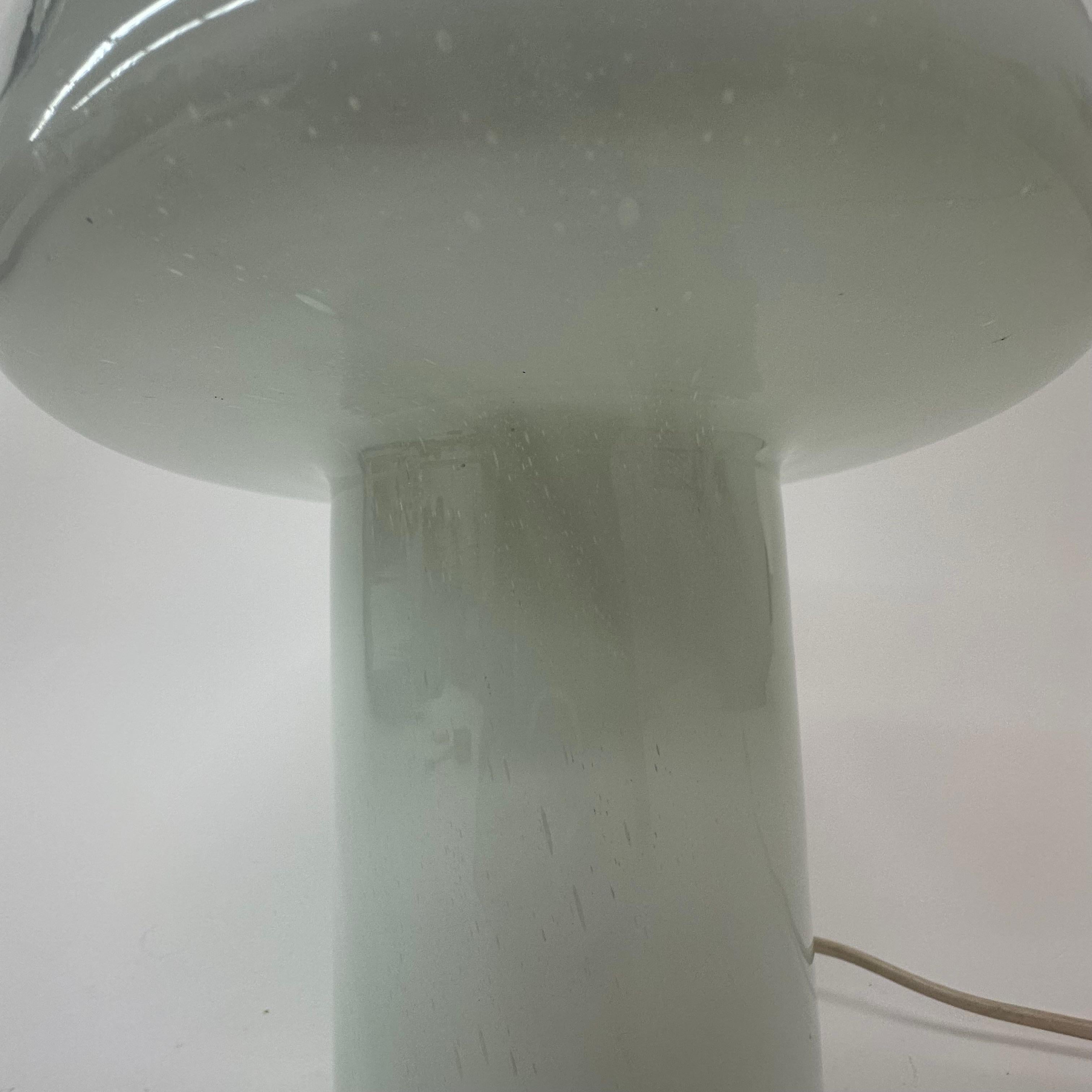 Glass Mid-century design mushroom glass table lamp , 1970’s For Sale