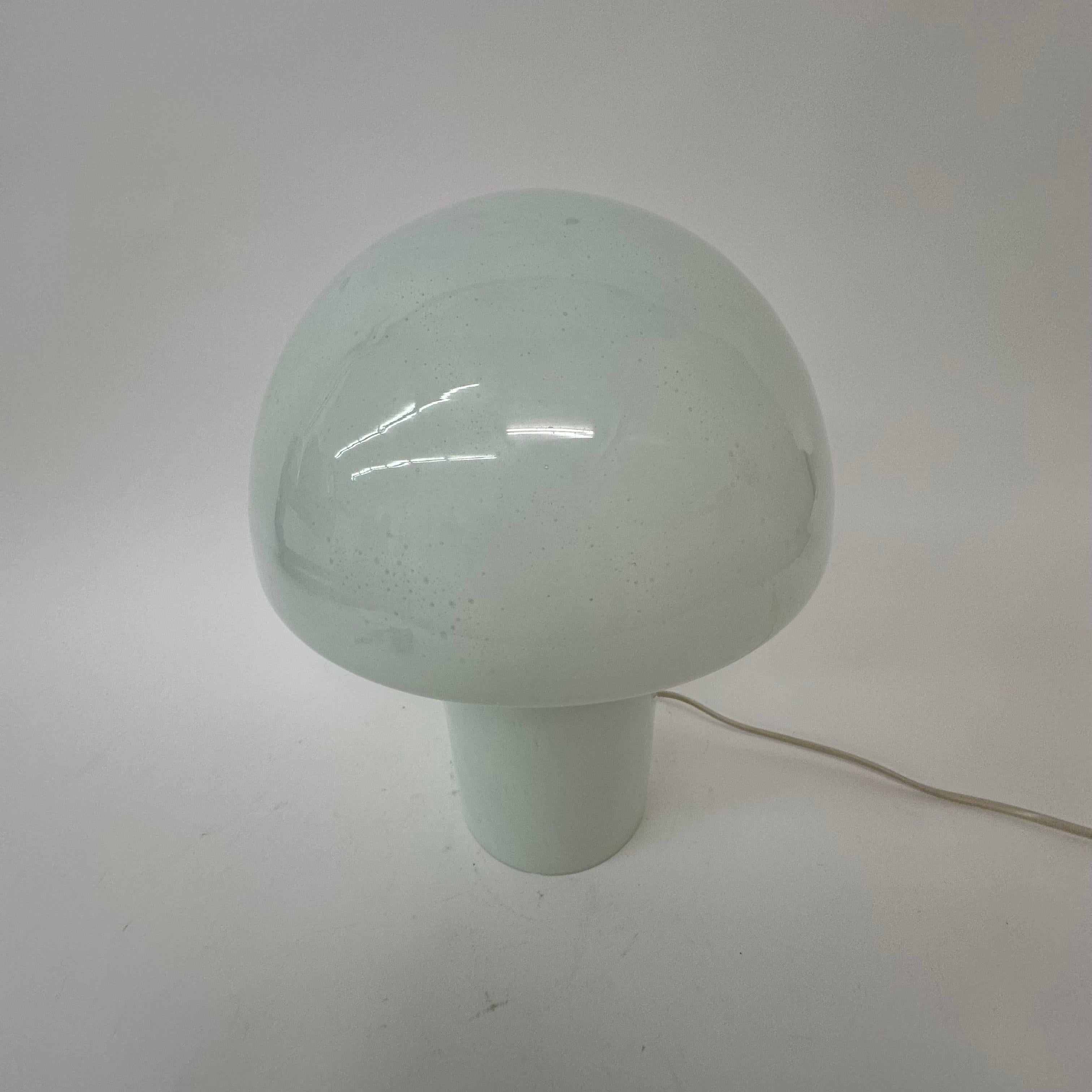 Mid-century design mushroom glass table lamp , 1970’s For Sale 1