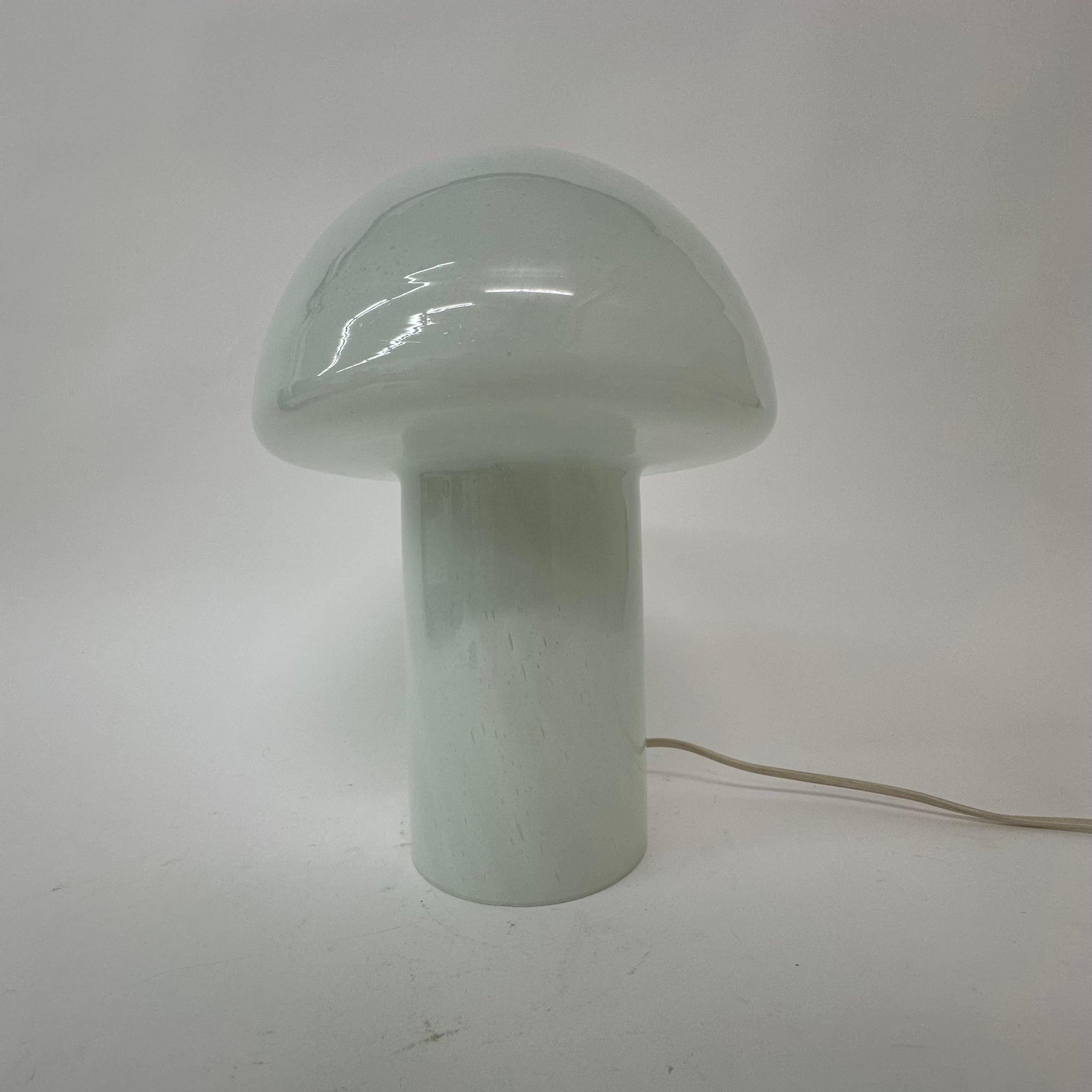 Mid-century design mushroom glass table lamp , 1970’s For Sale 2