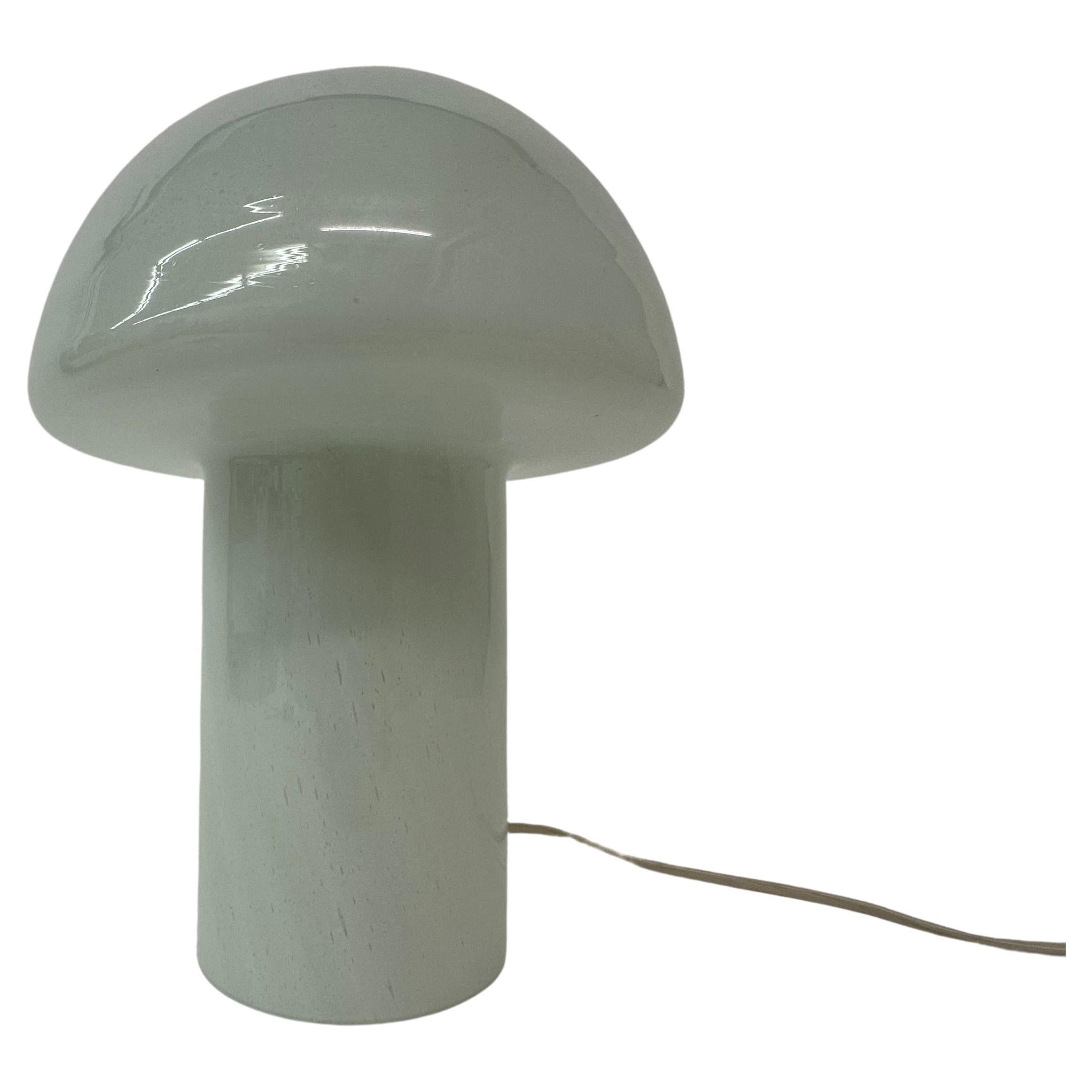 Mid-century design mushroom glass table lamp , 1970’s For Sale