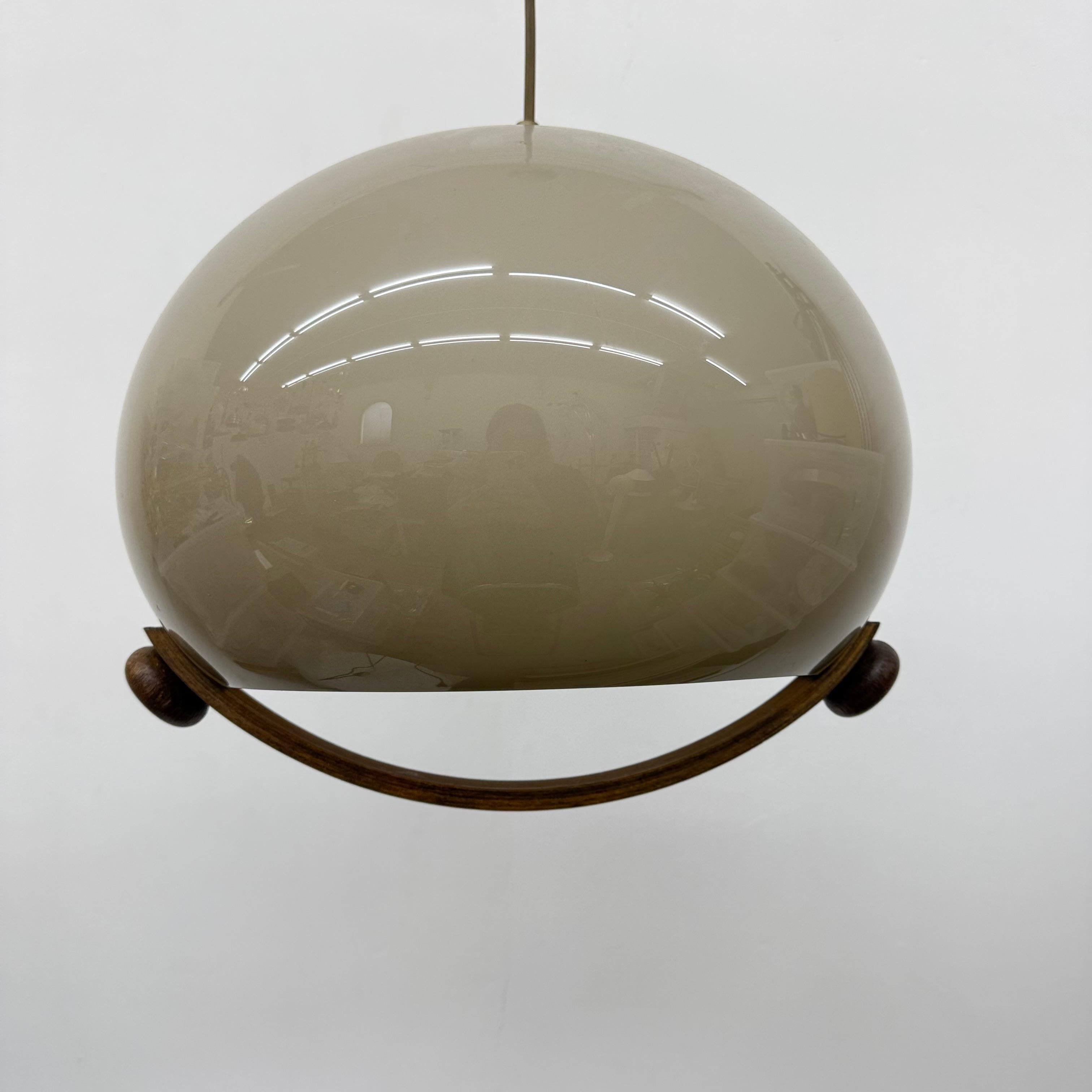 Lampada a sospensione a fungo dal design di metà secolo, anni '70 5