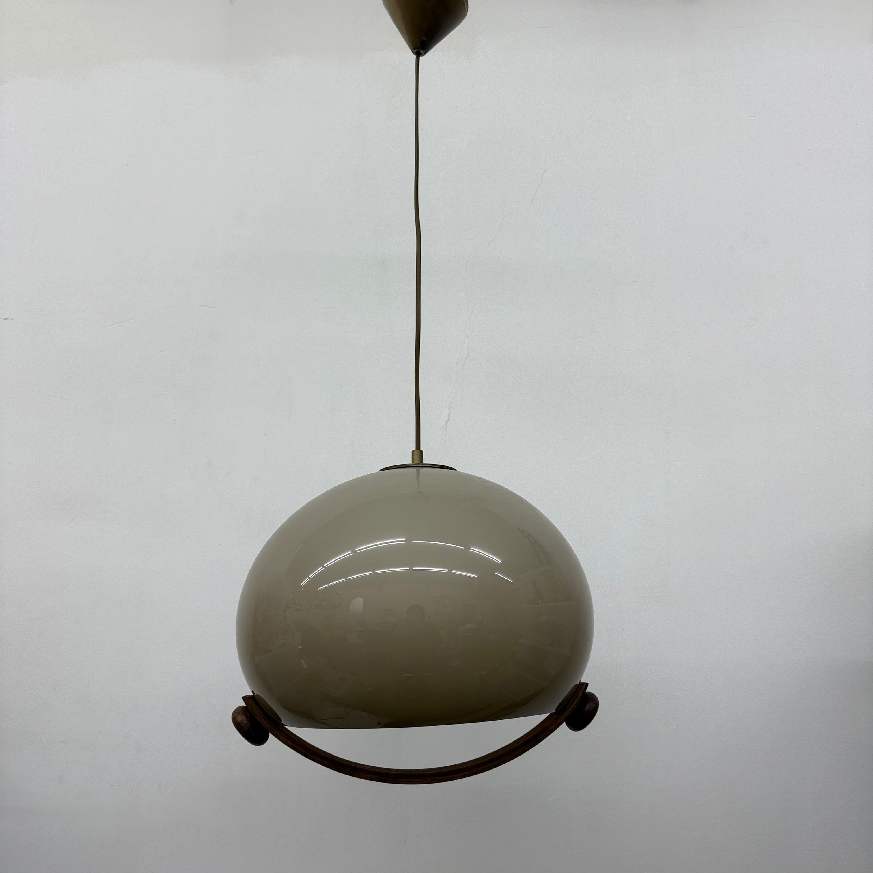 Plastica Lampada a sospensione a fungo dal design di metà secolo, anni '70