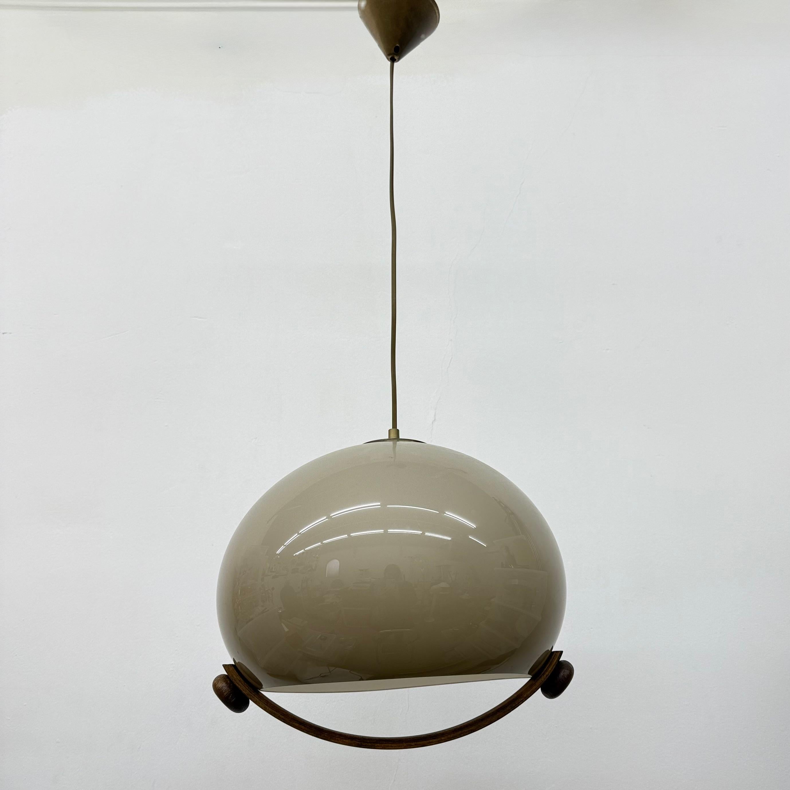 Lampada a sospensione a fungo dal design di metà secolo, anni '70 2