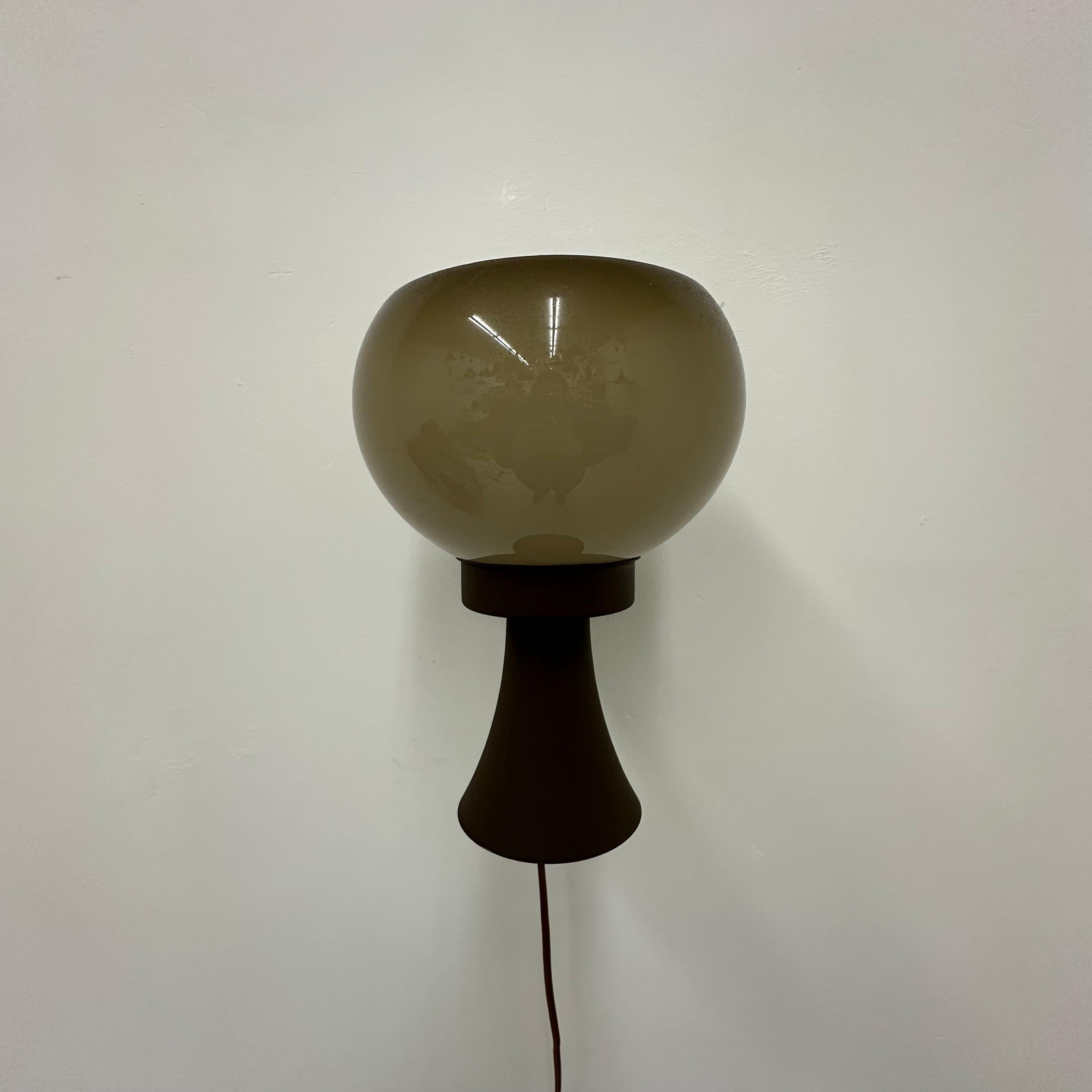 Metallo Lampada da parete a fungo dal design di metà secolo di Dijkstra Holland, anni '70 in vendita