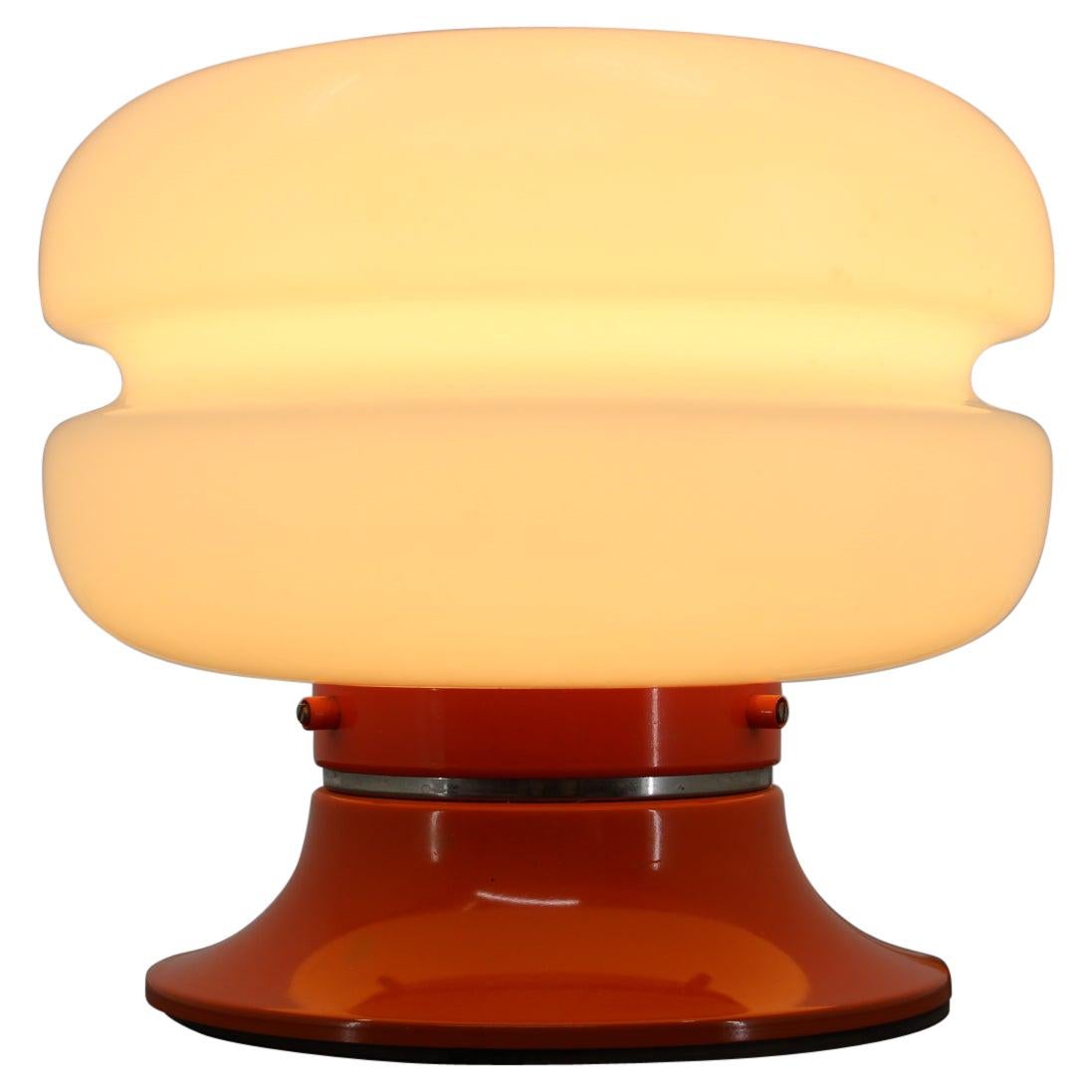 Mid Century Design Orange Table Lamp, Germany / 1970s For Sale