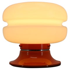 Retro Mid Century Design Orange Table Lamp, Germany / 1970s