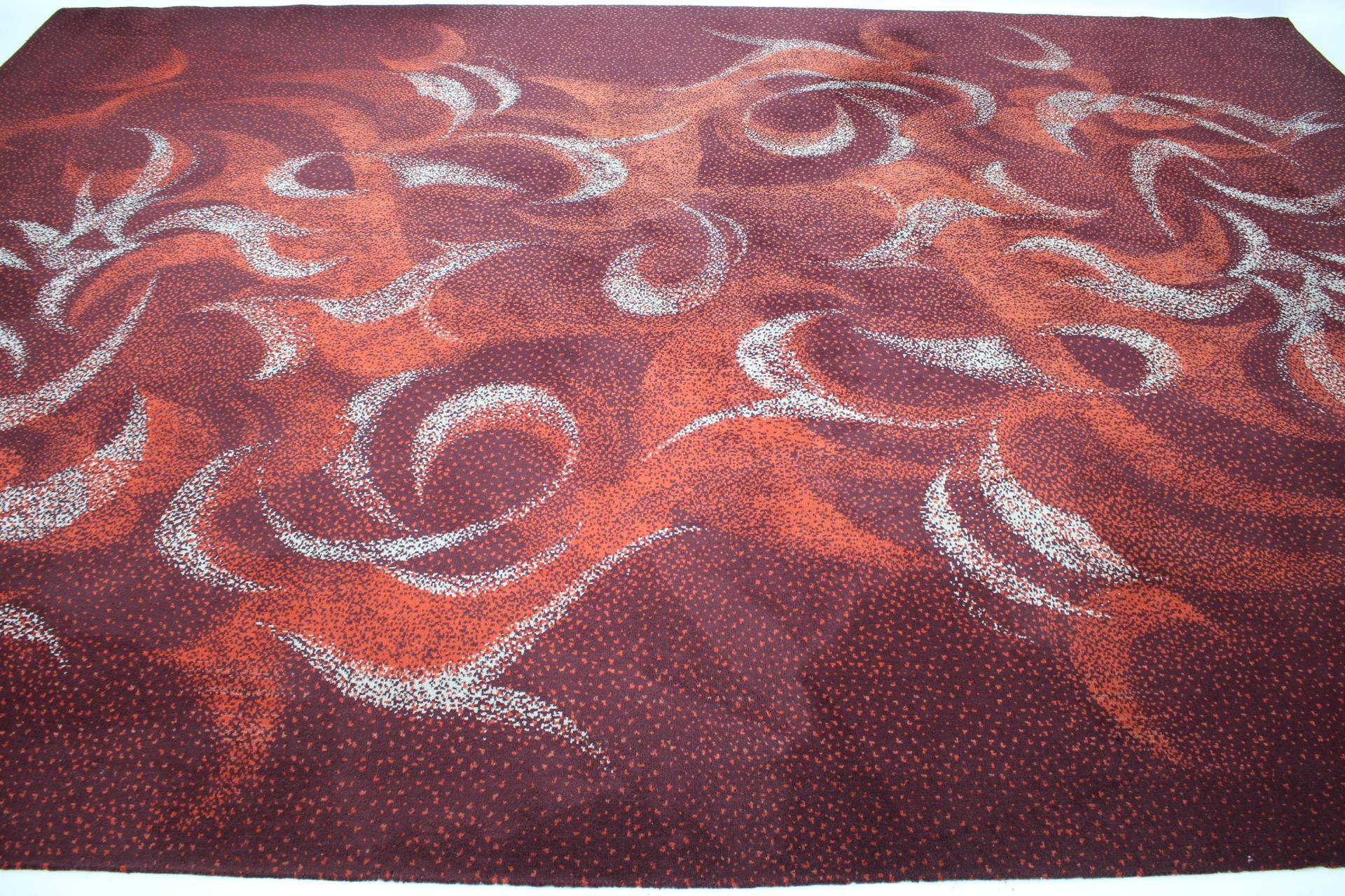 Mid-Century Modern Mid Century Design Organic Wool Carpet / Rug, 1950s For Sale