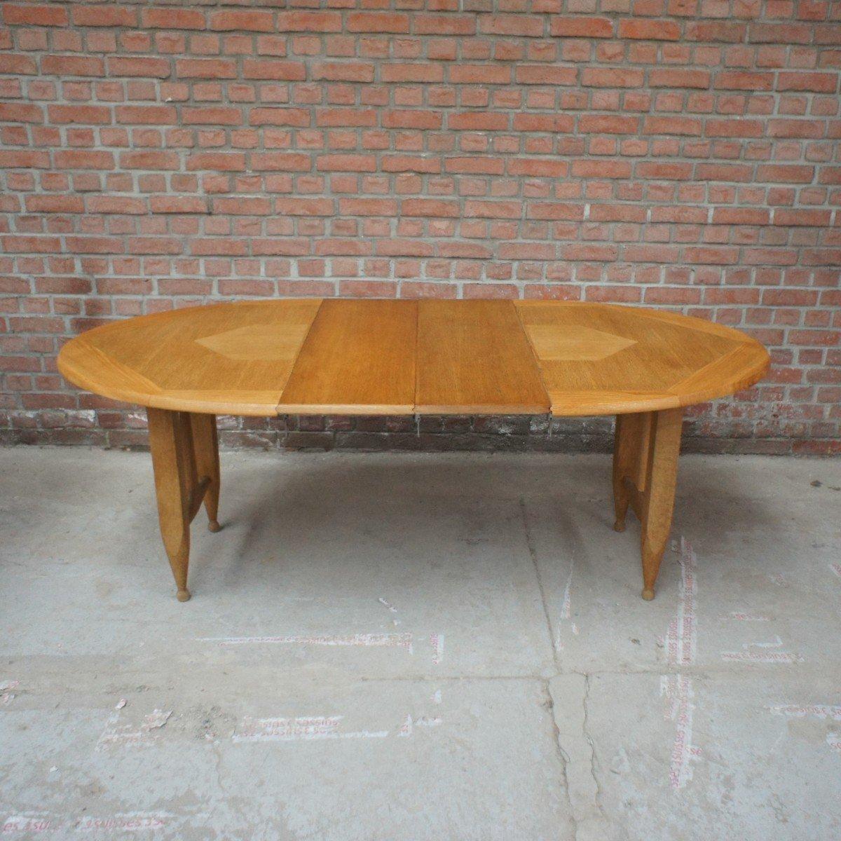 Mid-Century Modern Midcentury Design Oval Dinning Table by Guillerme and Chambron