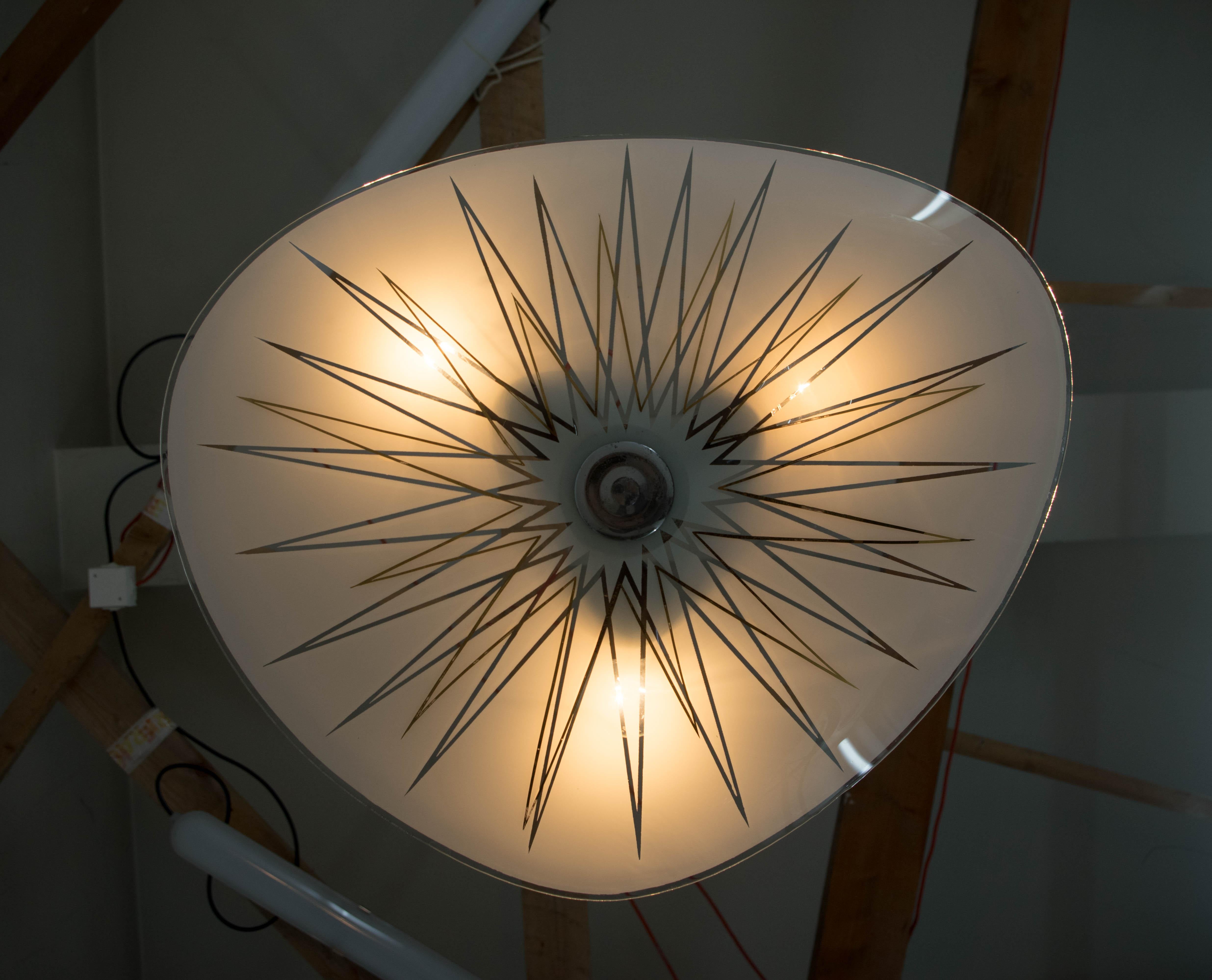 Vetro Ciondolo di design di metà secolo, anni '60 in vendita