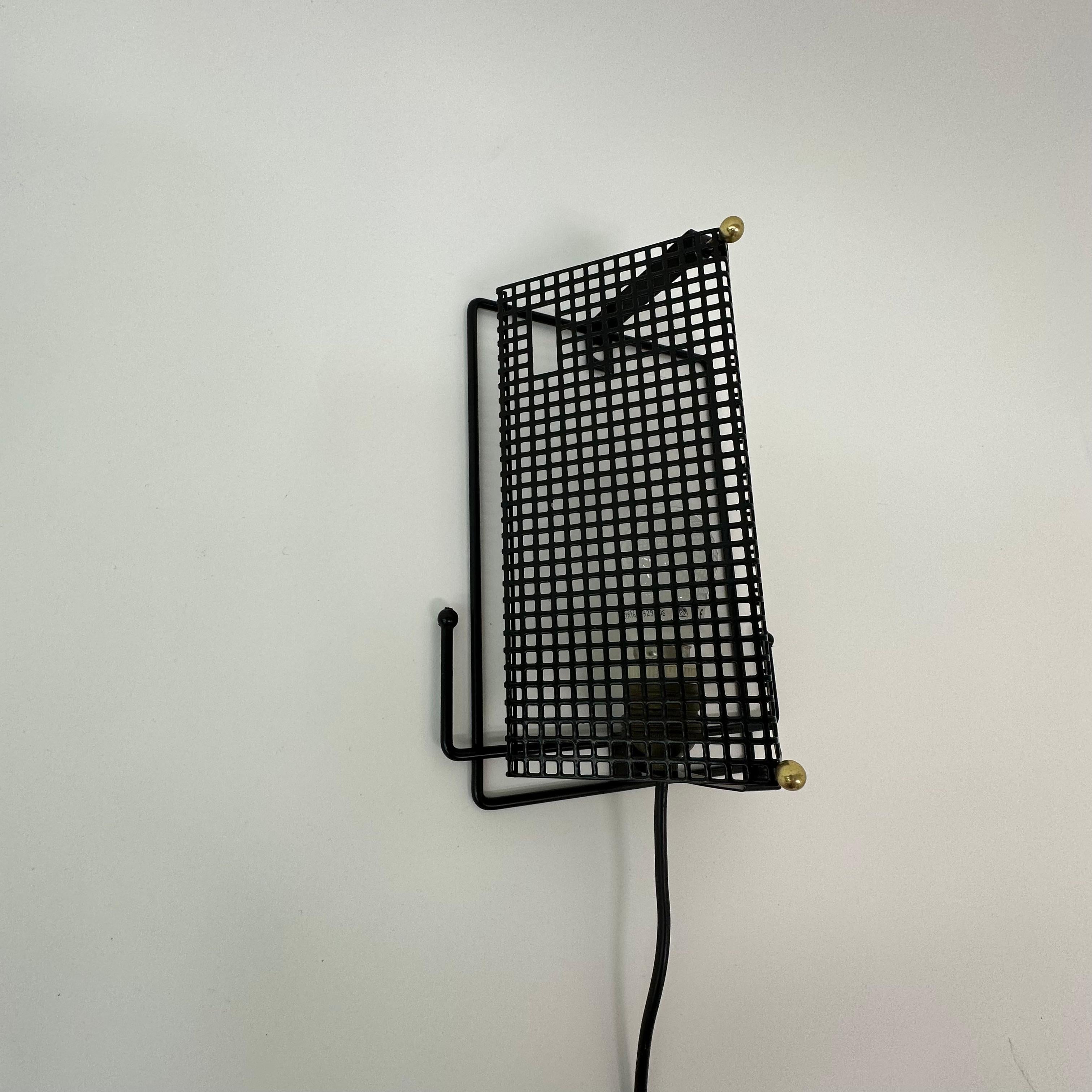 Midcentury Design Perforated Metal Wall Lamp by Tjerk Reijenga for Pilastro Dut For Sale 5
