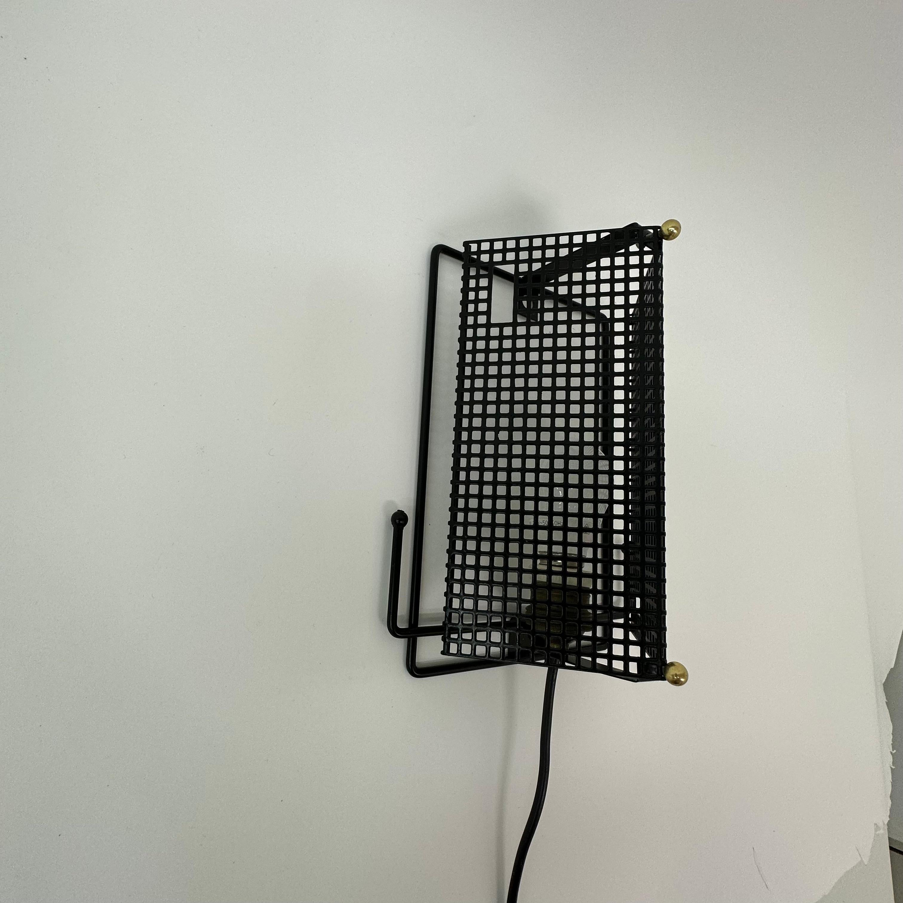Midcentury Design Perforated Metal Wall Lamp by Tjerk Reijenga for Pilastro Dut For Sale 6