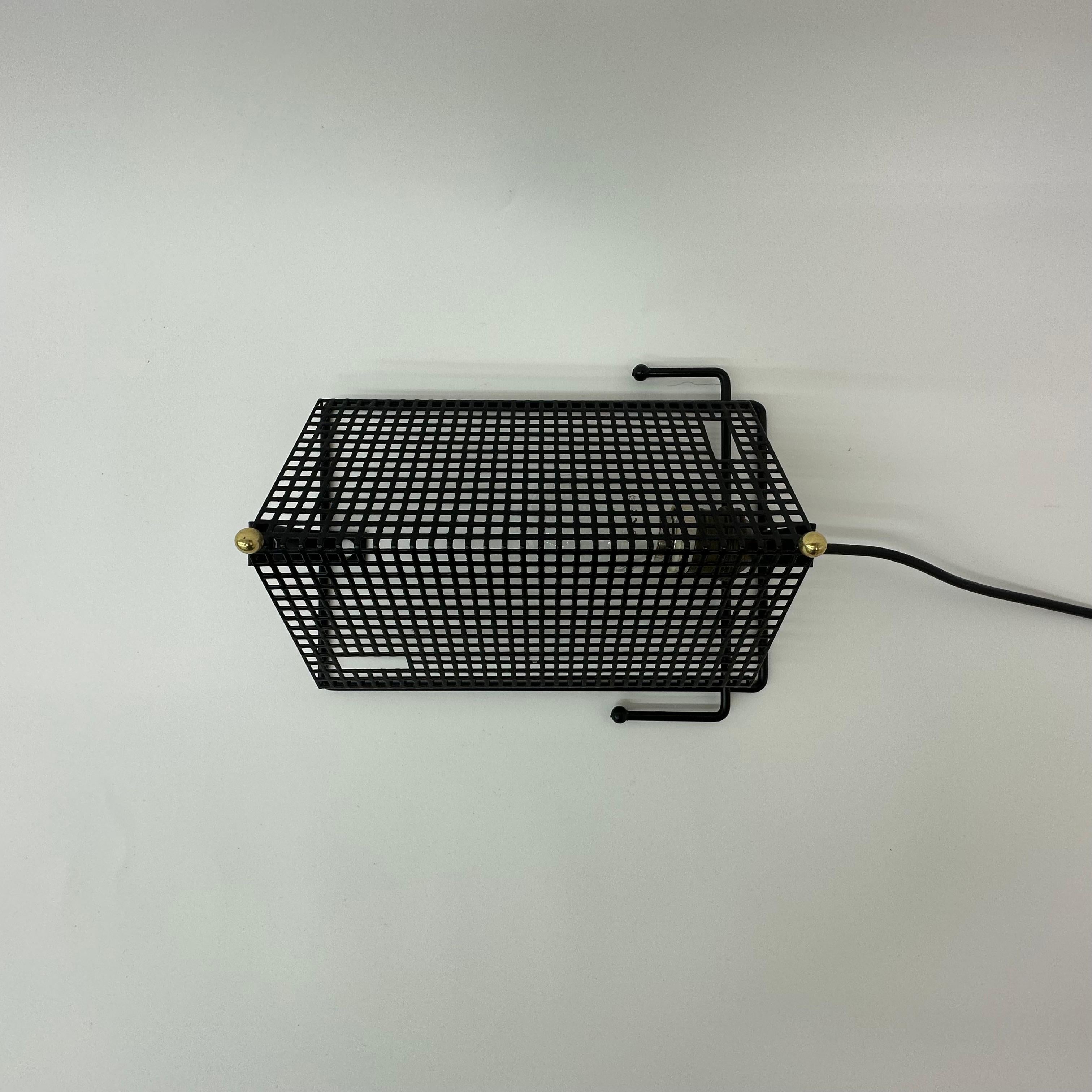 Midcentury Design Perforated Metal Wall Lamp by Tjerk Reijenga for Pilastro Dut For Sale 11