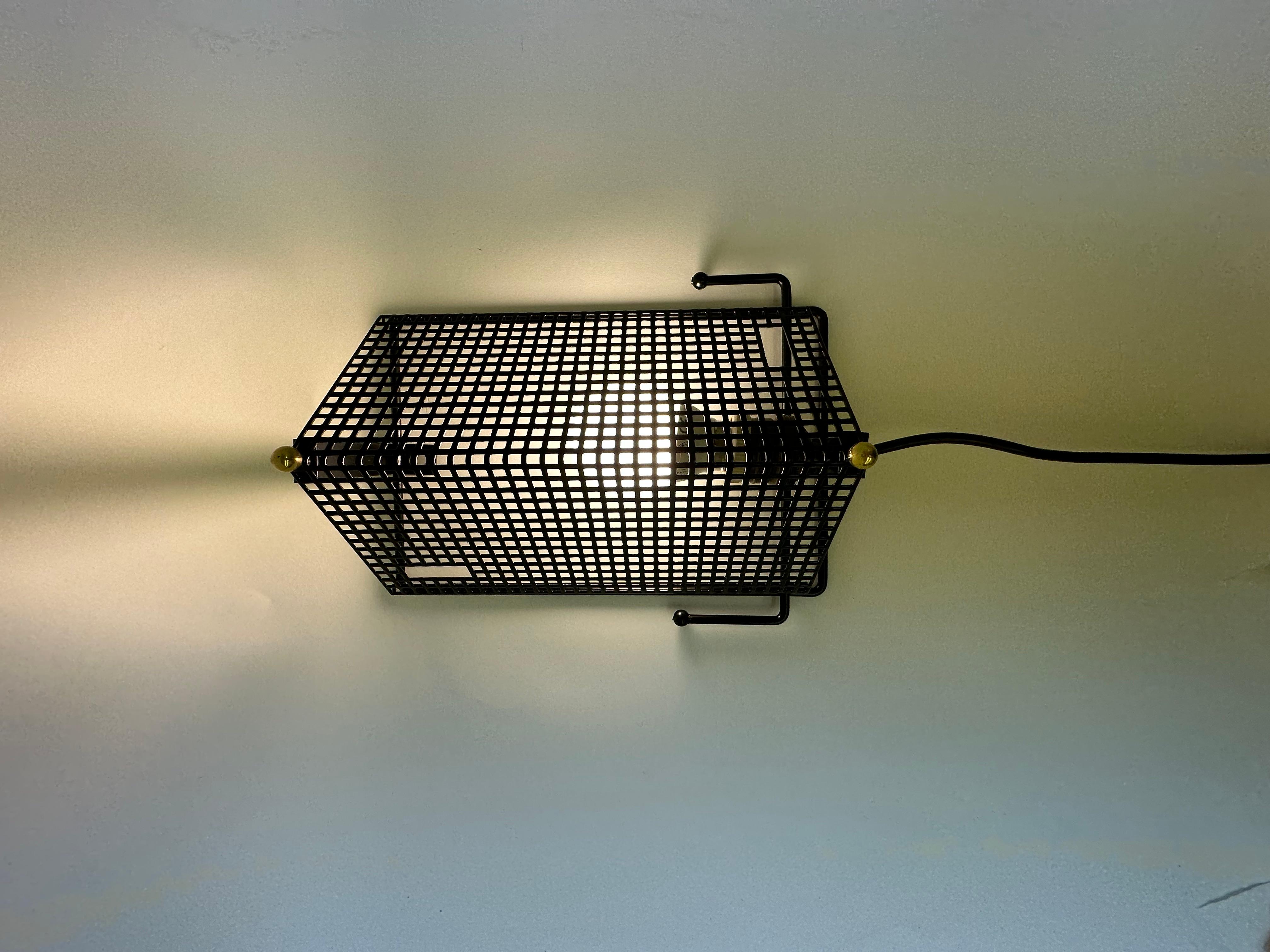 Mid-Century Modern Midcentury Design Perforated Metal Wall Lamp by Tjerk Reijenga for Pilastro Dut For Sale