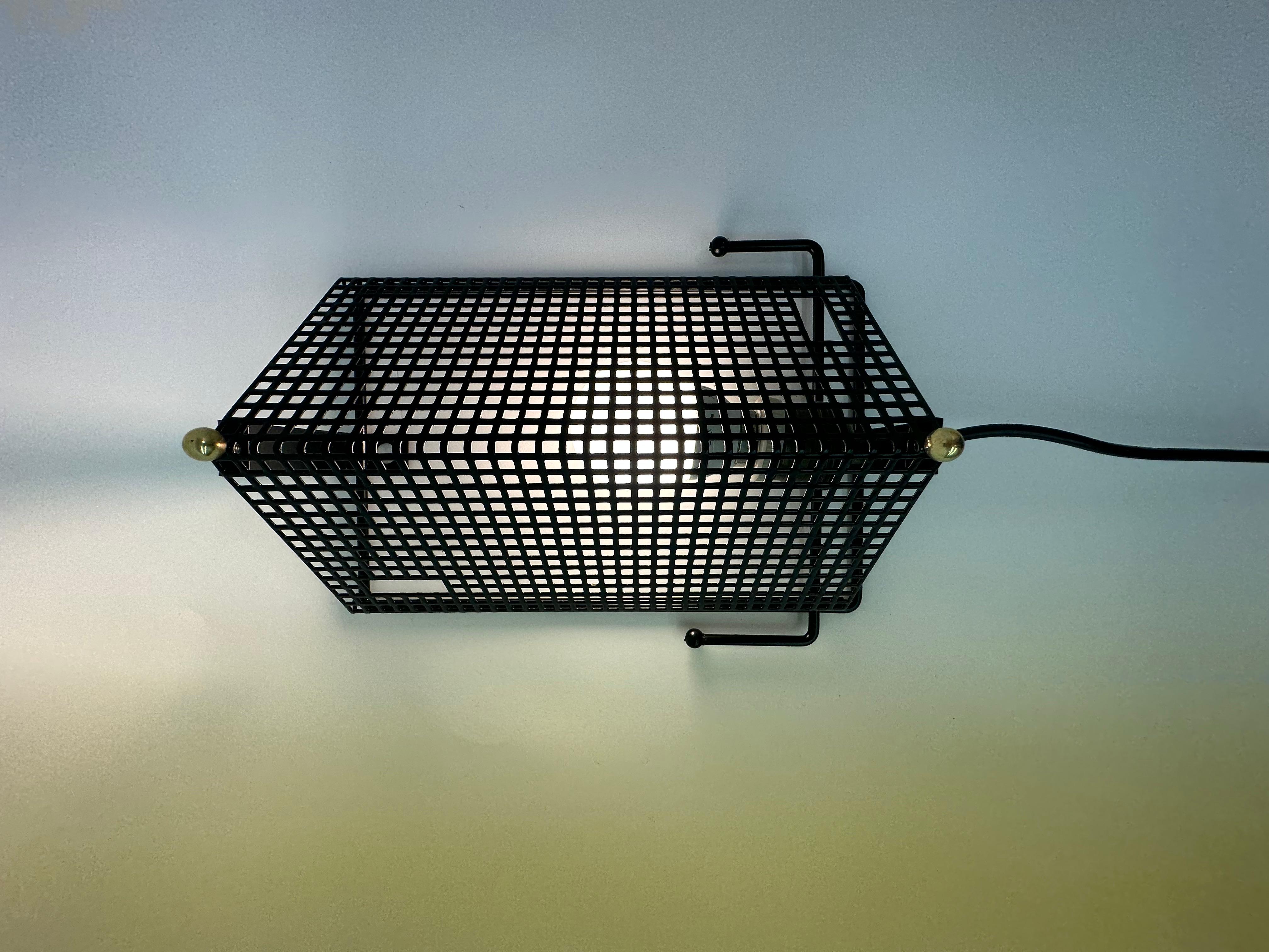 Dutch Midcentury Design Perforated Metal Wall Lamp by Tjerk Reijenga for Pilastro Dut For Sale
