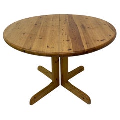 Midcentury Design Pine Wood Extendable Dining Table, 1970s