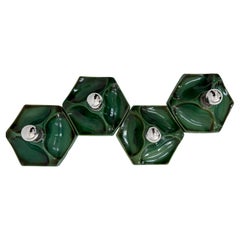 Mid-century design Set of 4 ceramic wall lamps , 1970s
