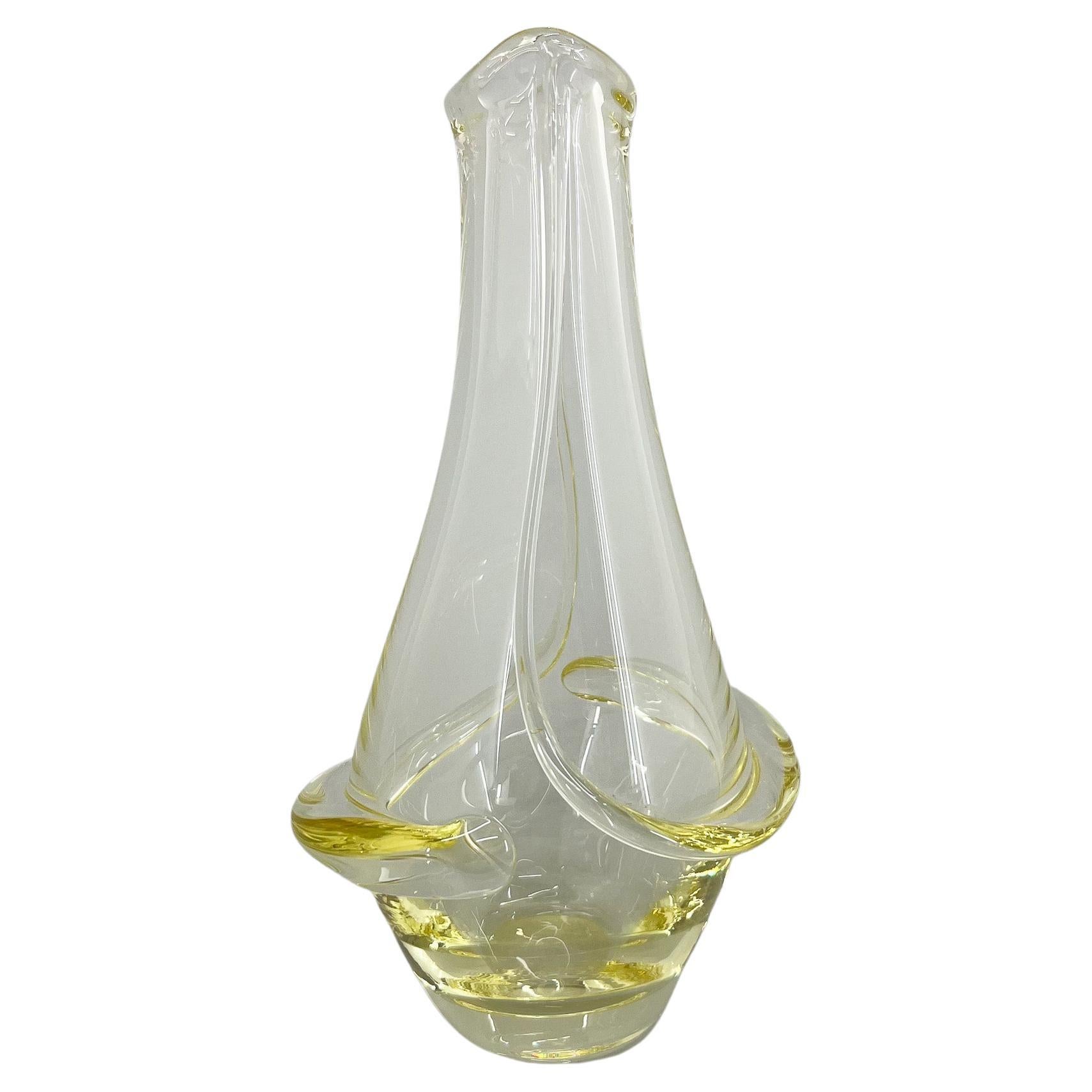 Petit vase design du milieu du siècle dernier de Frantisek Zemek pour Mstisov Glassworks, années 1960
