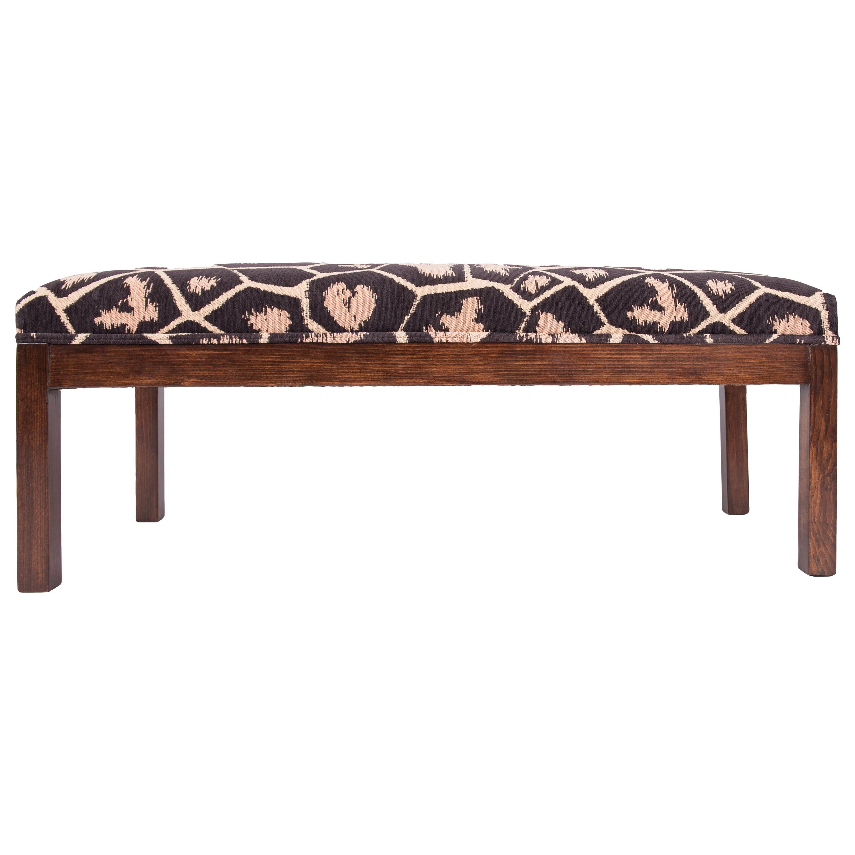 Midcentury Design Solid Wood Bench For Sale